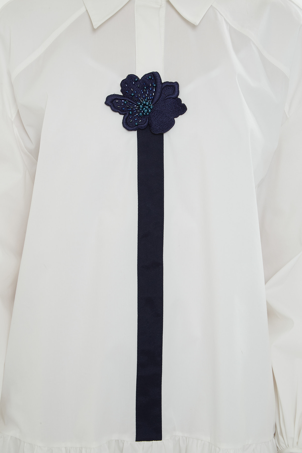 İşlemeli Gömlek Mini Elbise