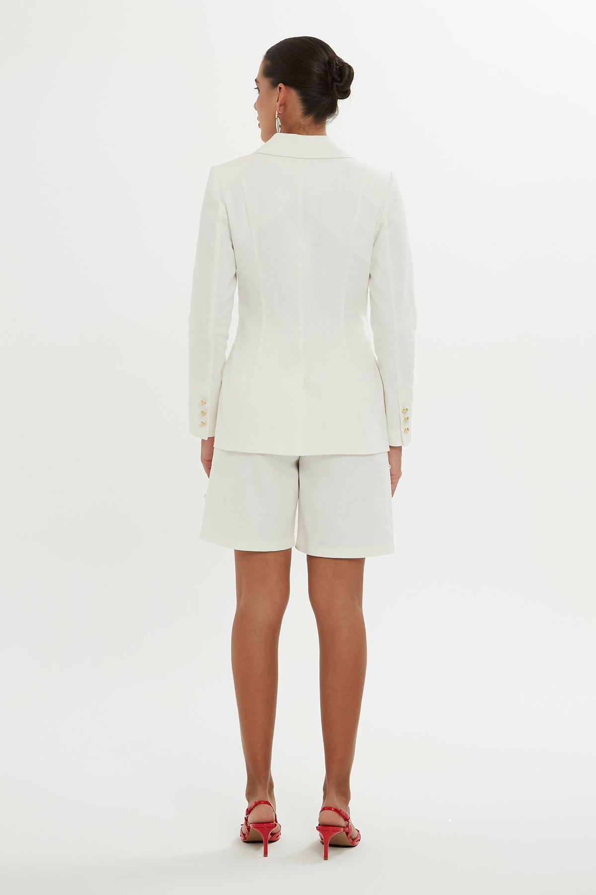 Düğmeli Kruvaze Ceket