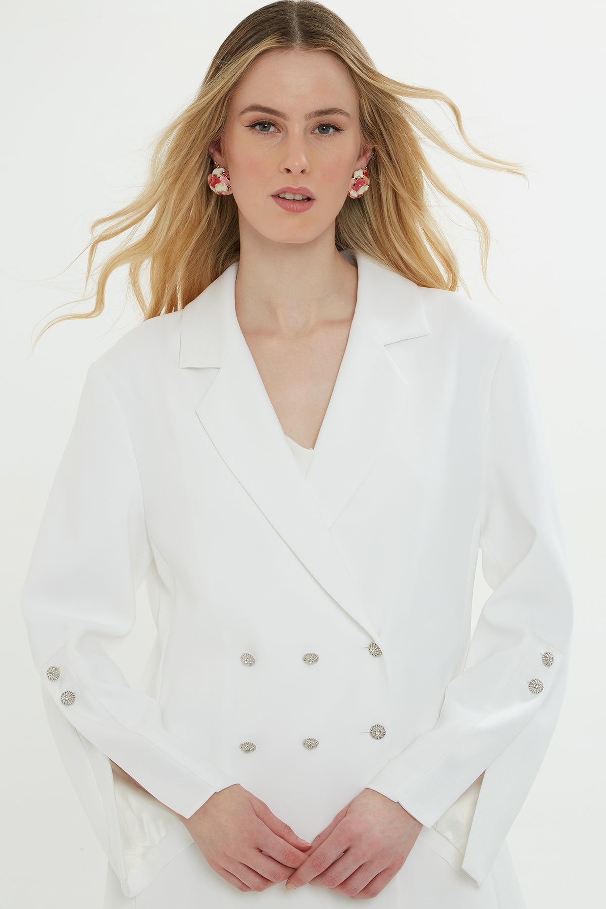 Kruvaze Kapama Astarlı Ceket