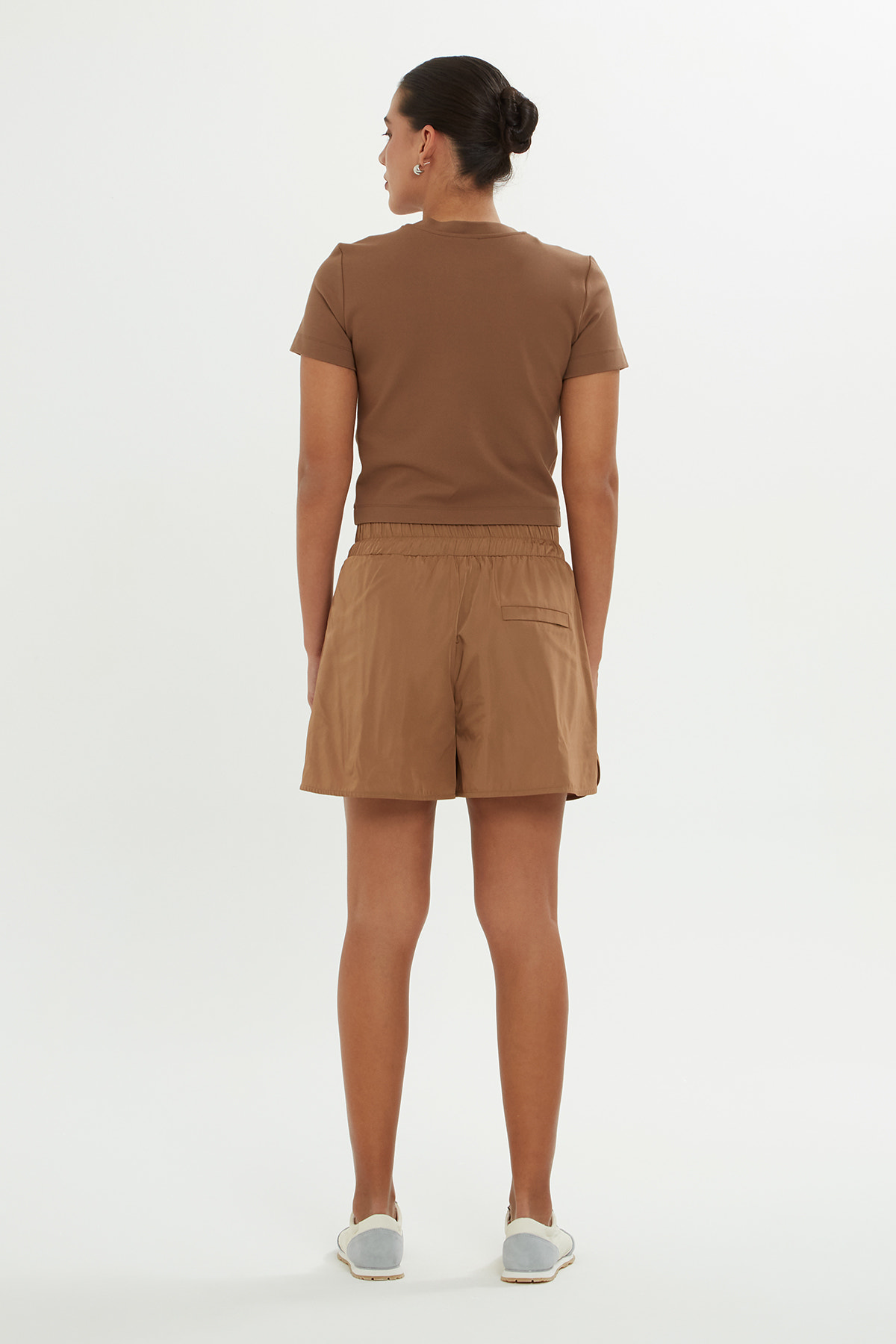 Önden Bağlamalı Lastikli Şort