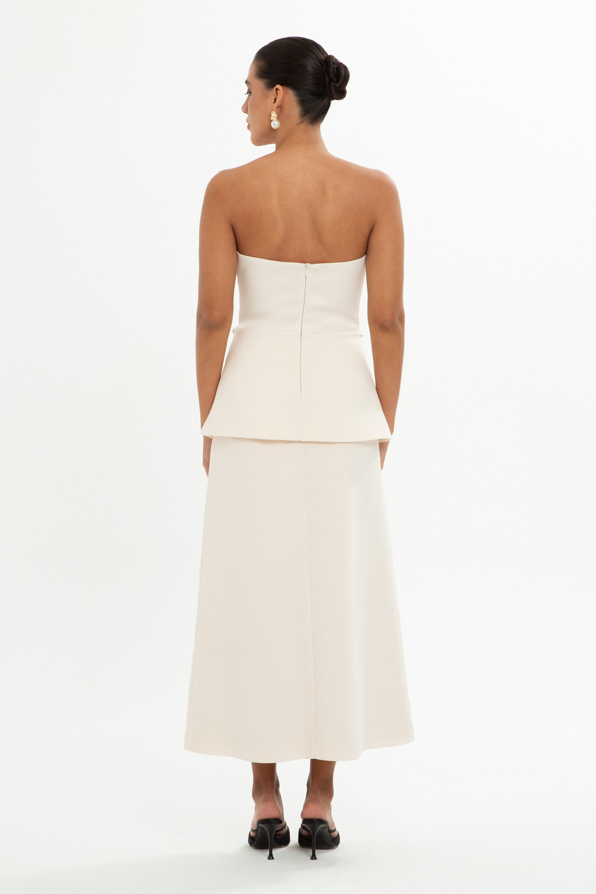 İşlemeli Straplez Bluz