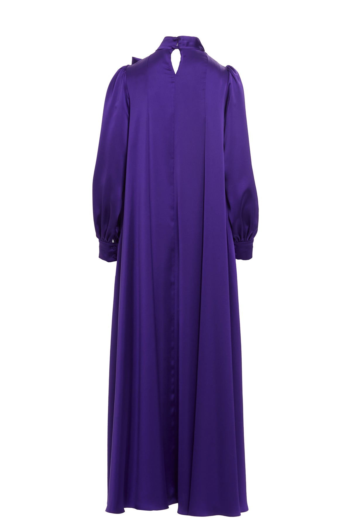 İşlemeli Fiyonk Detaylı Uzun Elbise