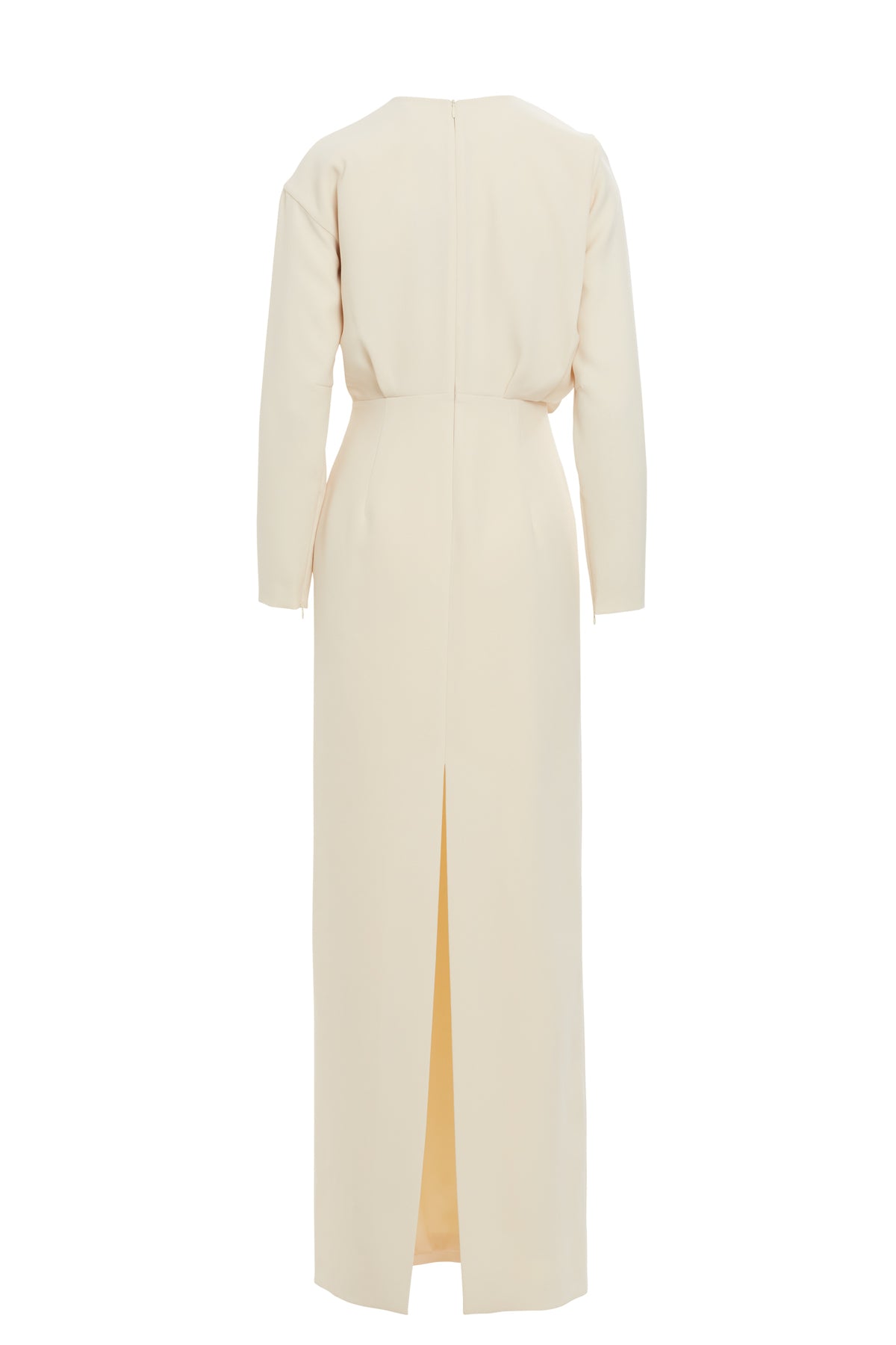 Pili Katlamalı Uzun Elbise