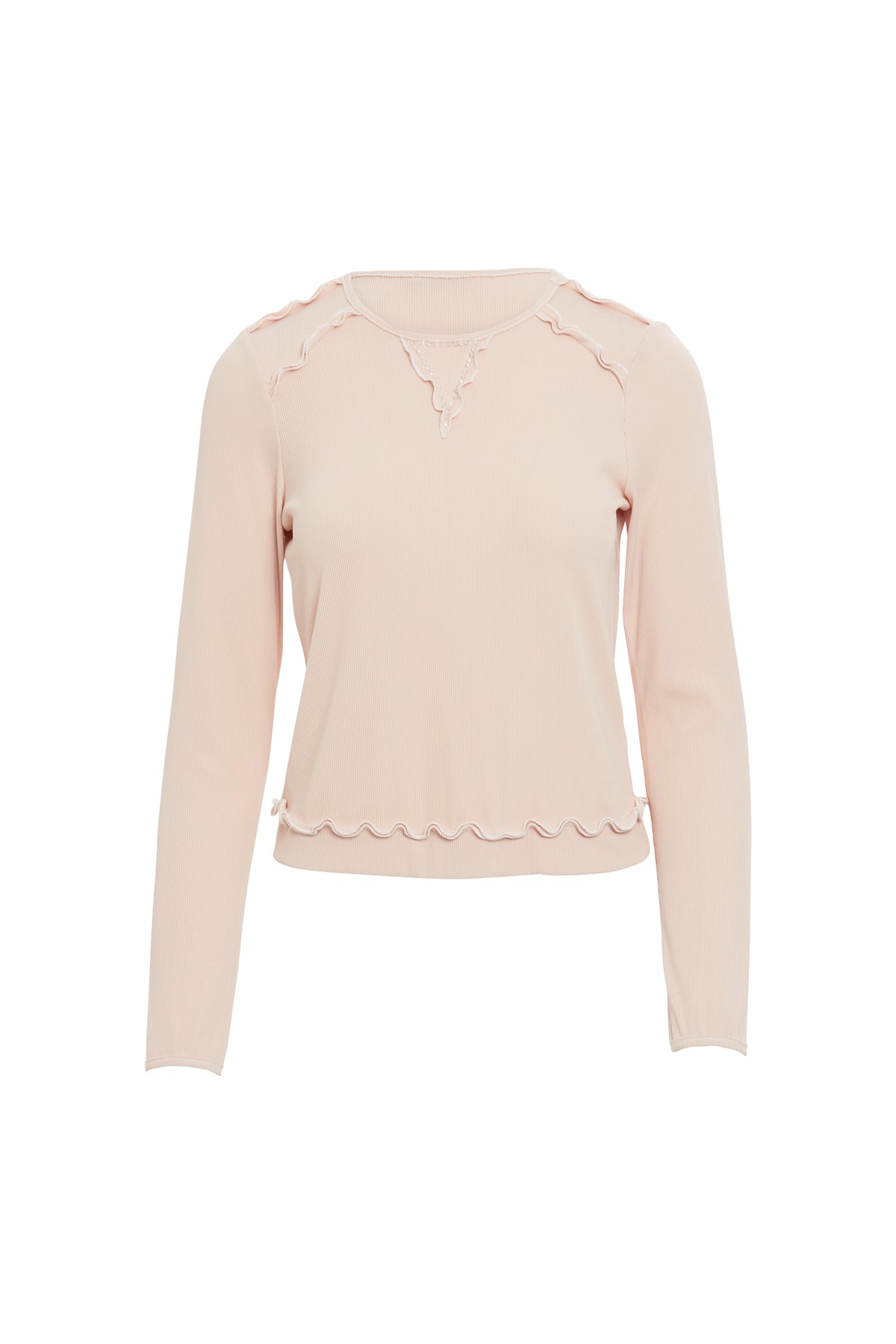 Dikiş Detaylı Uzun Kollu T-Shirt