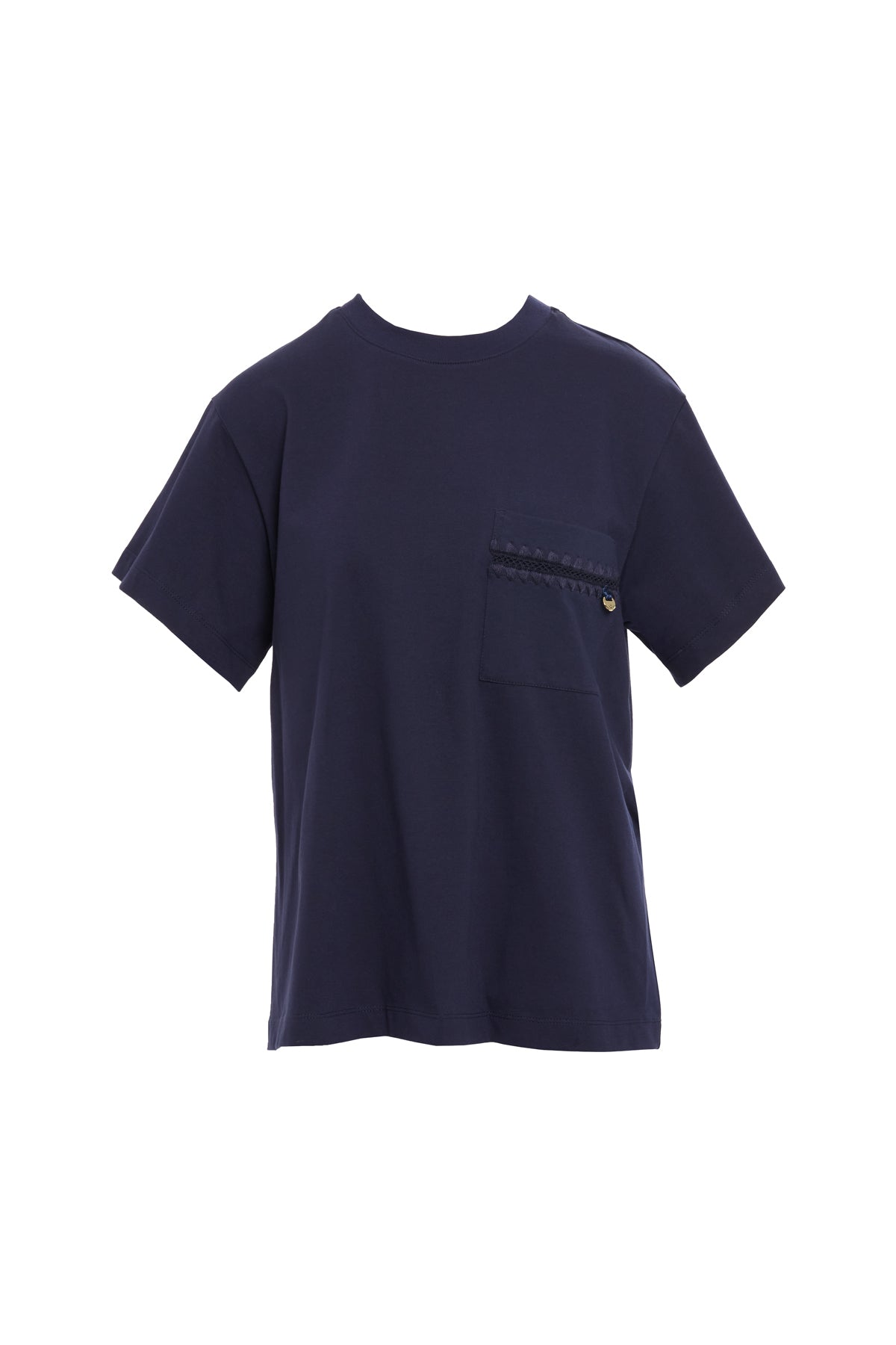 Aksesuar Detaylı Lacivert T-shirt