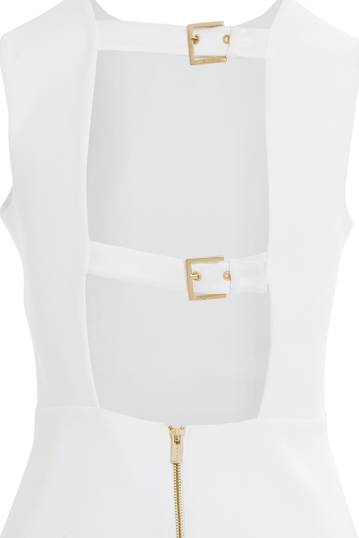 Tokalı Pencereli Kolsuz Bluz