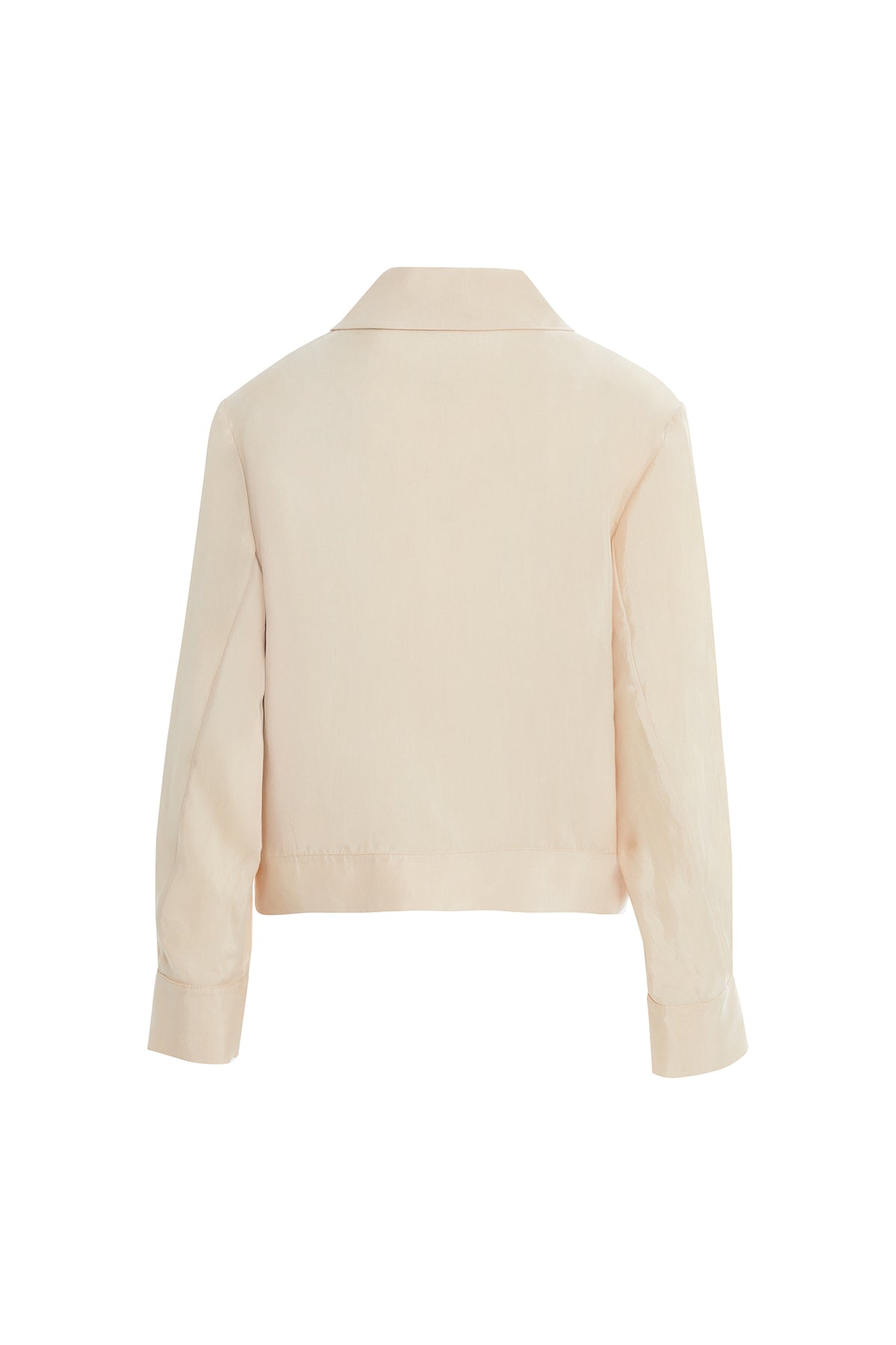 Önü Fermuarlı Gömlek Yaka Ceket