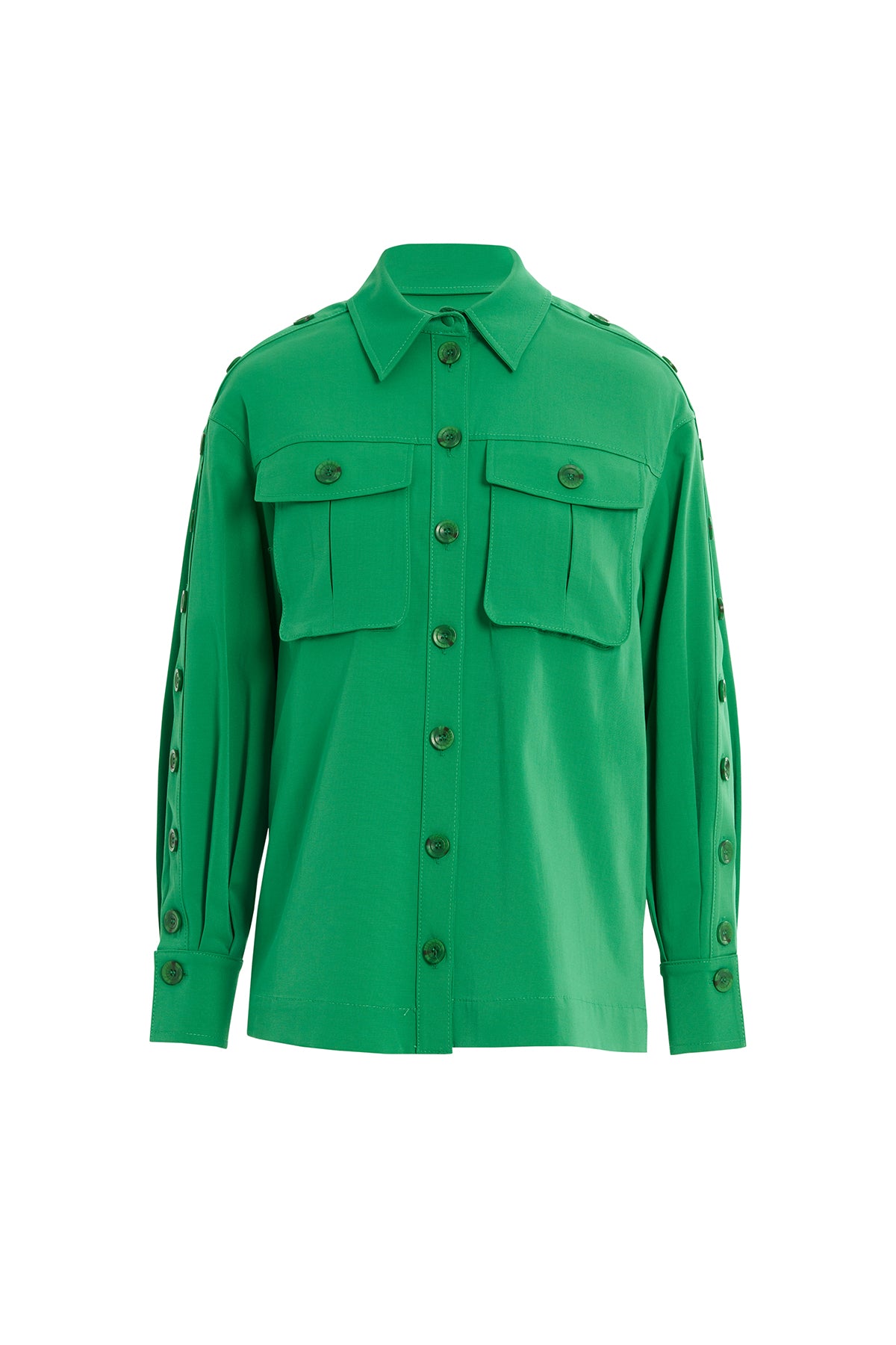 Koldan Düğme Detaylı Torba Cepli Ceket