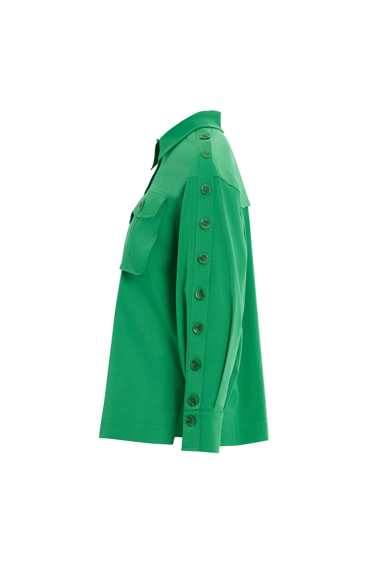 Koldan Düğme Detaylı Torba Cepli Ceket