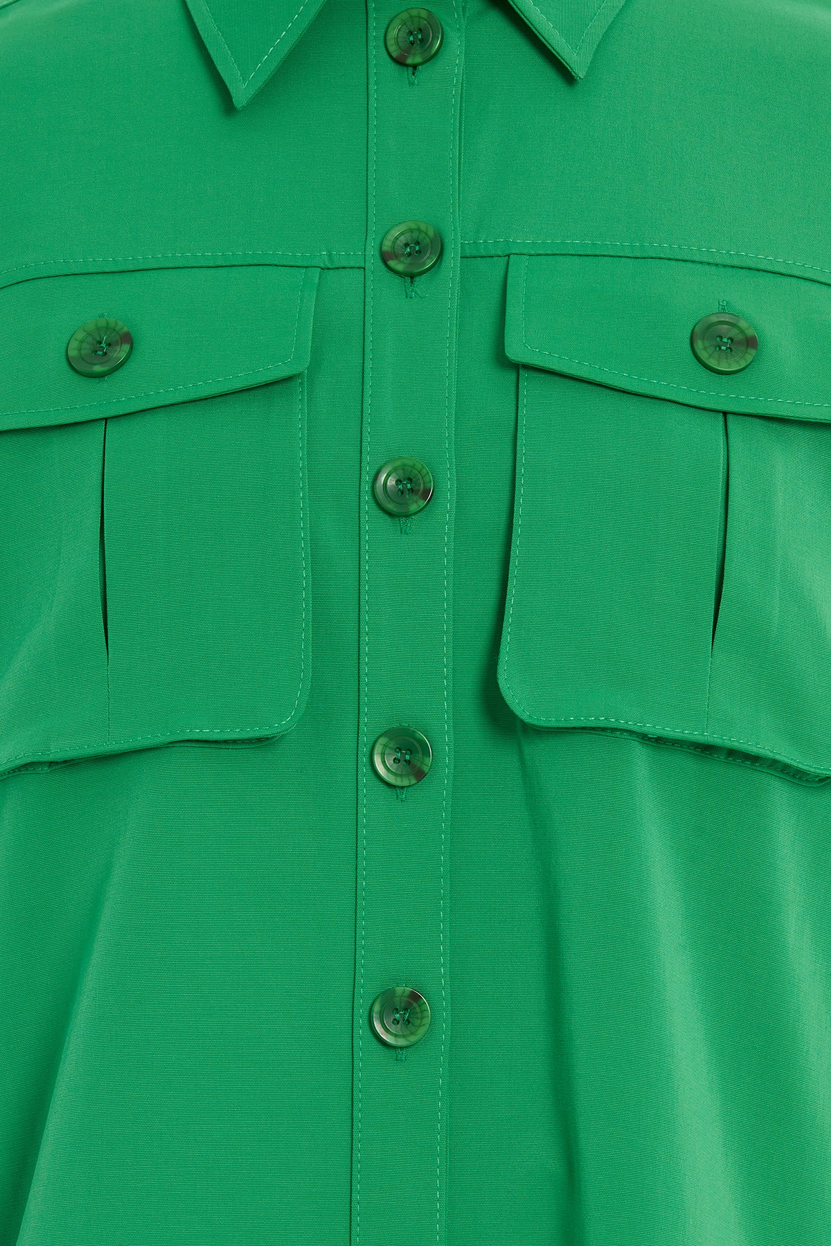 Koldan Düğme Detaylı Torba Cepli Ceket