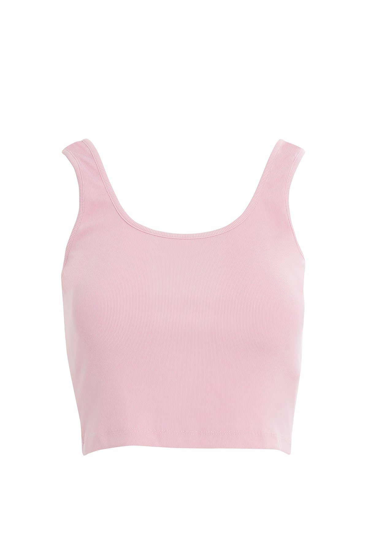 Basıc Askılı V Yaka Mercan Crop Top