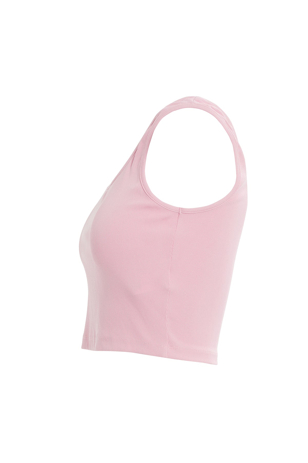 Basıc Askılı V Yaka Mercan Crop Top