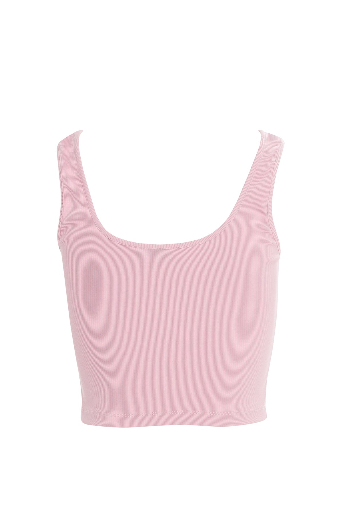 Basıc Askılı V Yaka Mercan Crop Top