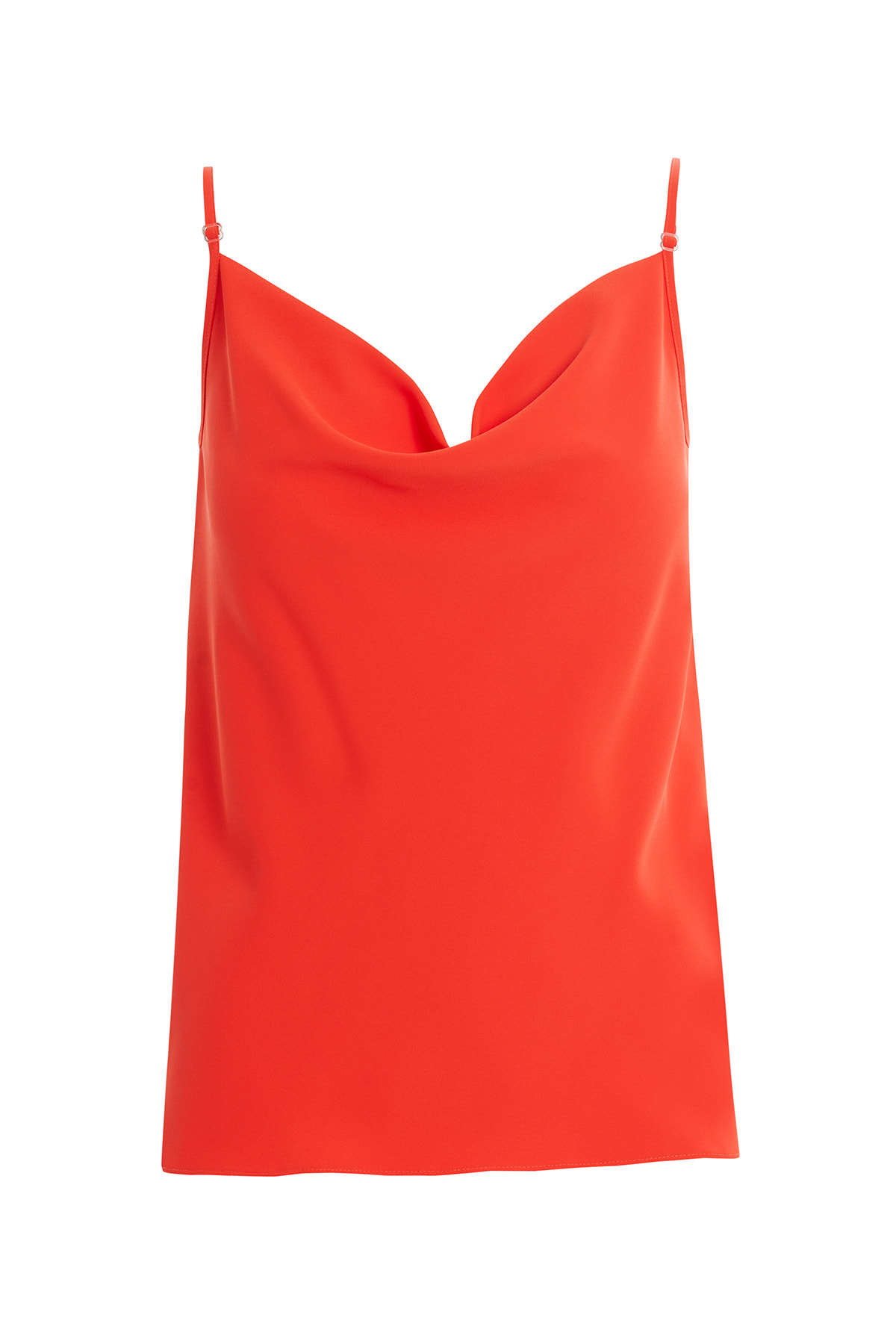 Degaje Yakalı Askılı Koyu Bluz