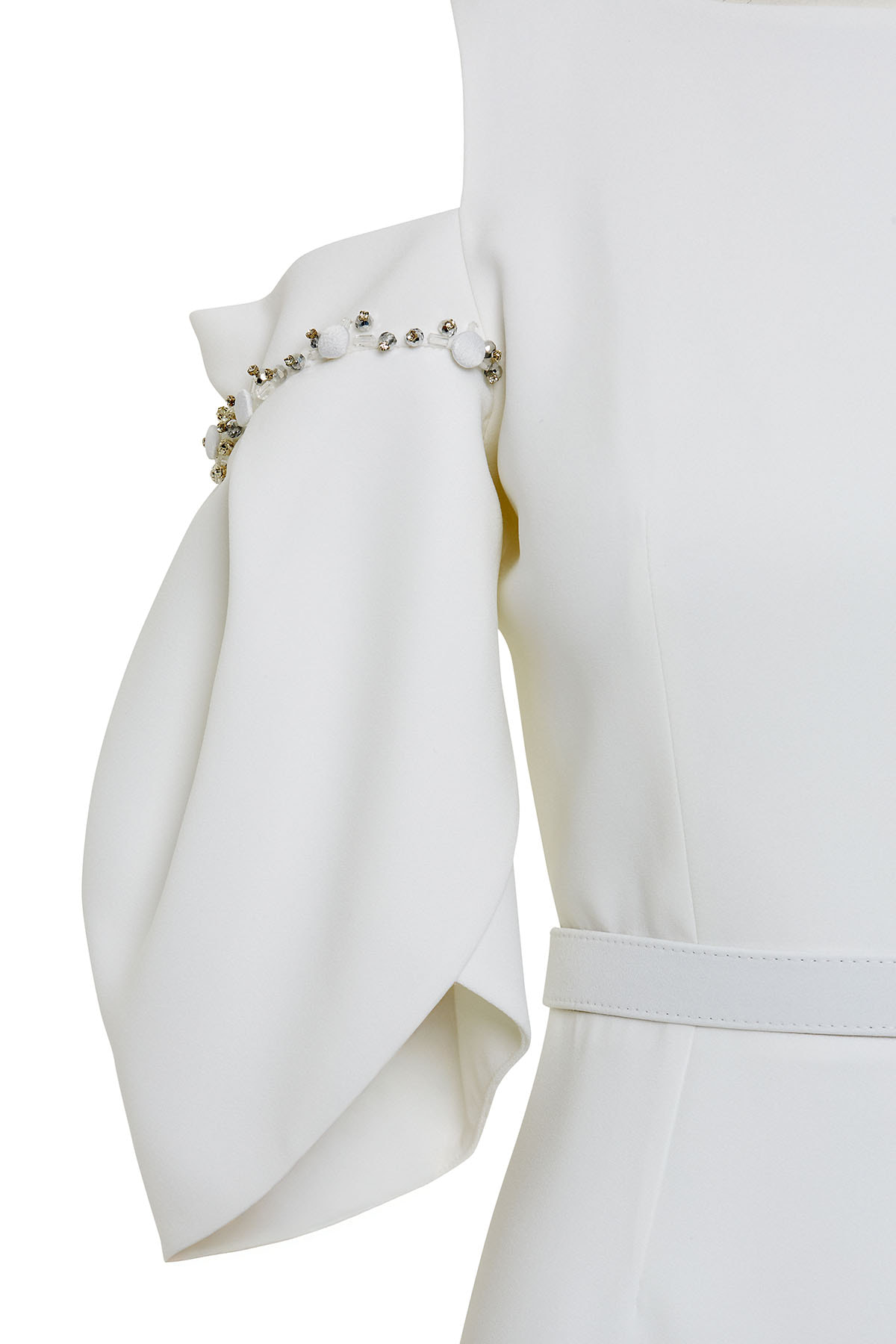 Omuz Dekolteli Uzun Elbise