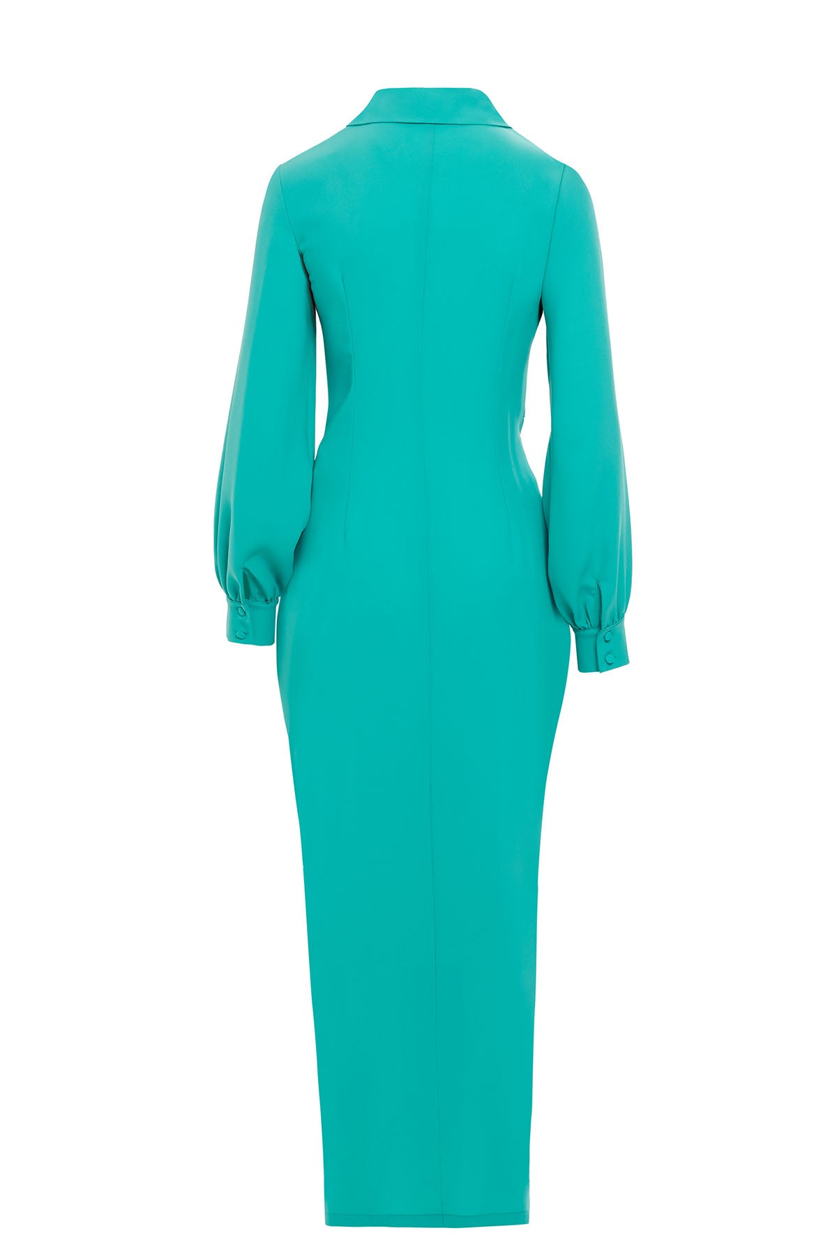 Pul Boncuk İşlemeli Uzun Elbise