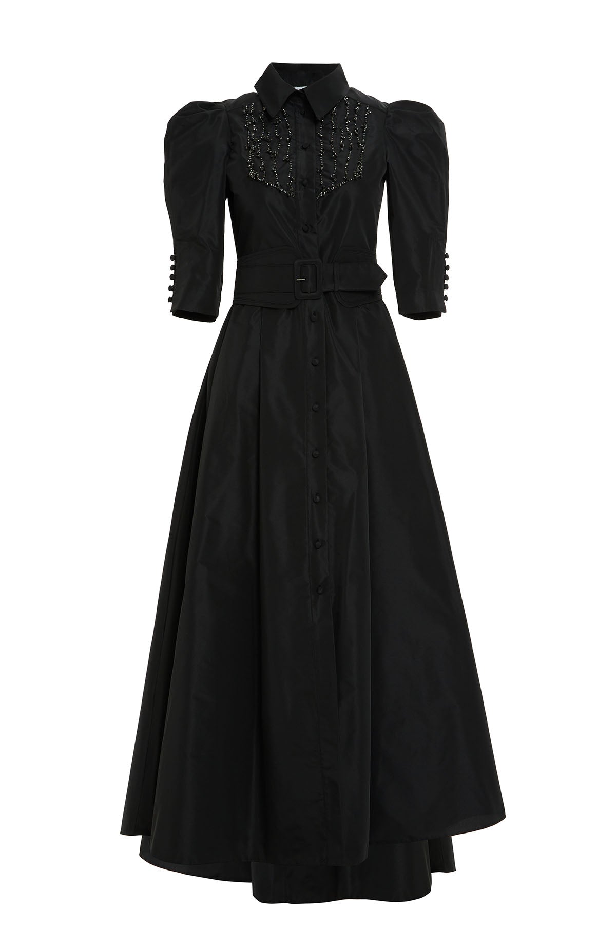 Truvakar Omuz Büzgülü Uzun Elbise