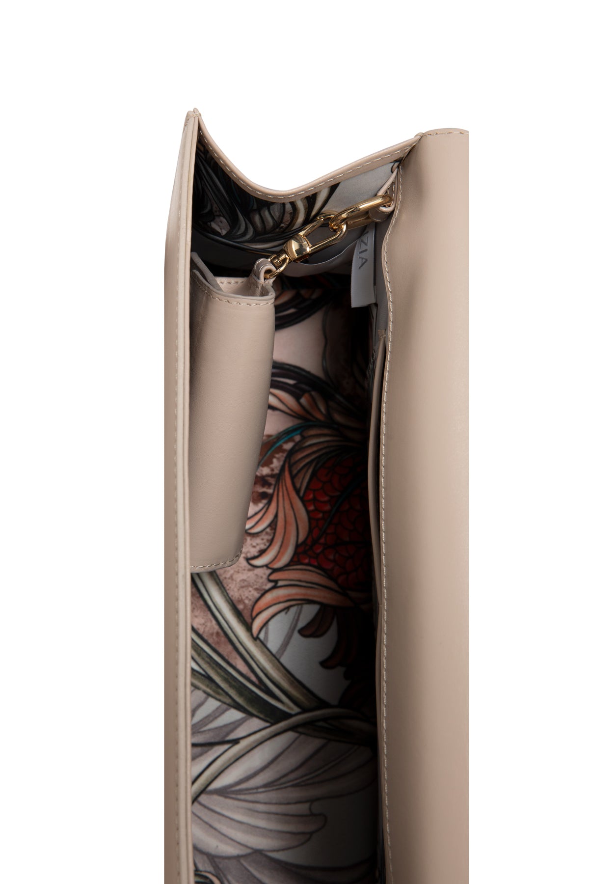 İçi Küçük Çanta Detaylı Dikdörtgen Form Deri Çanta