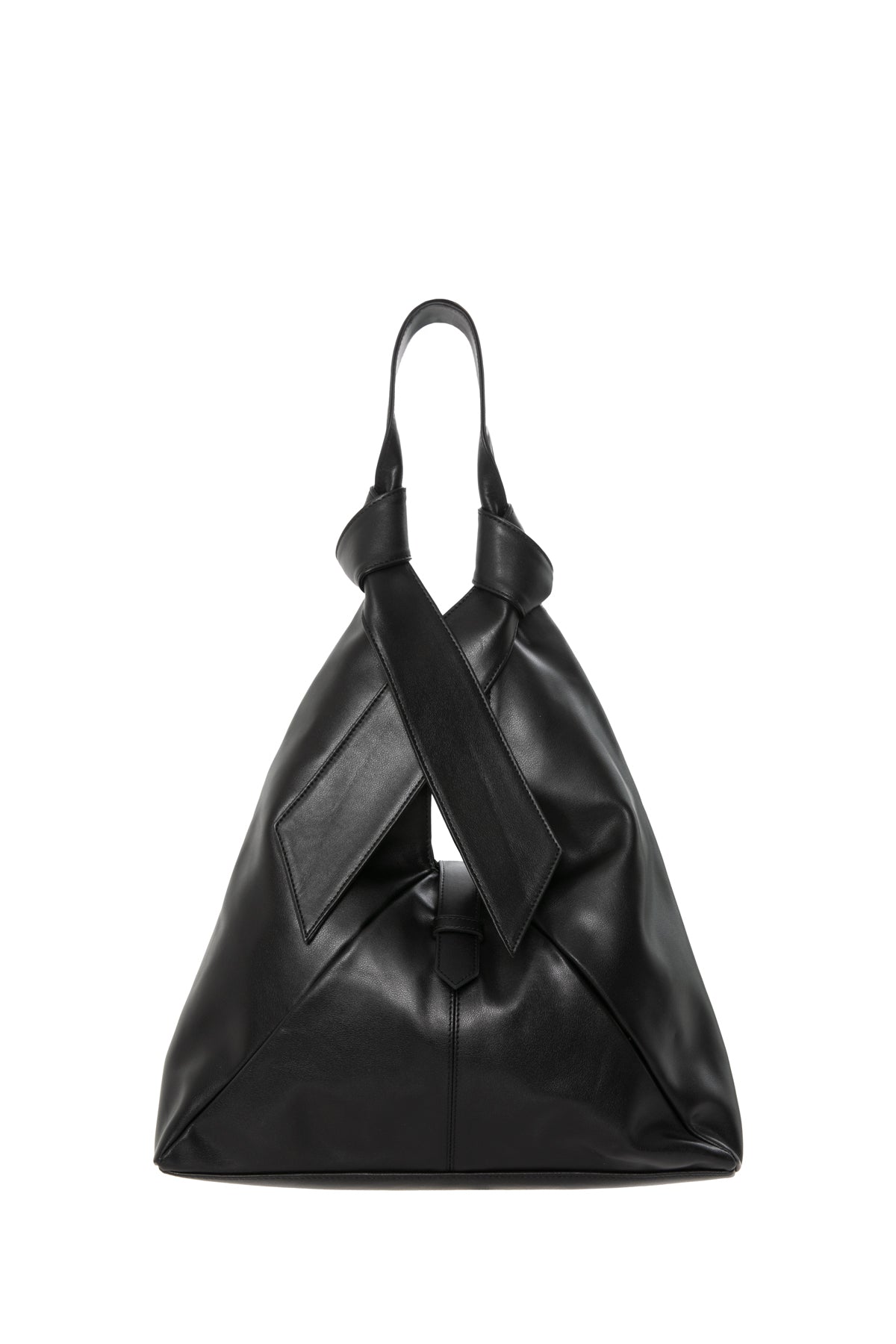 Bağlama Detaylı Deri Omuz Çantası