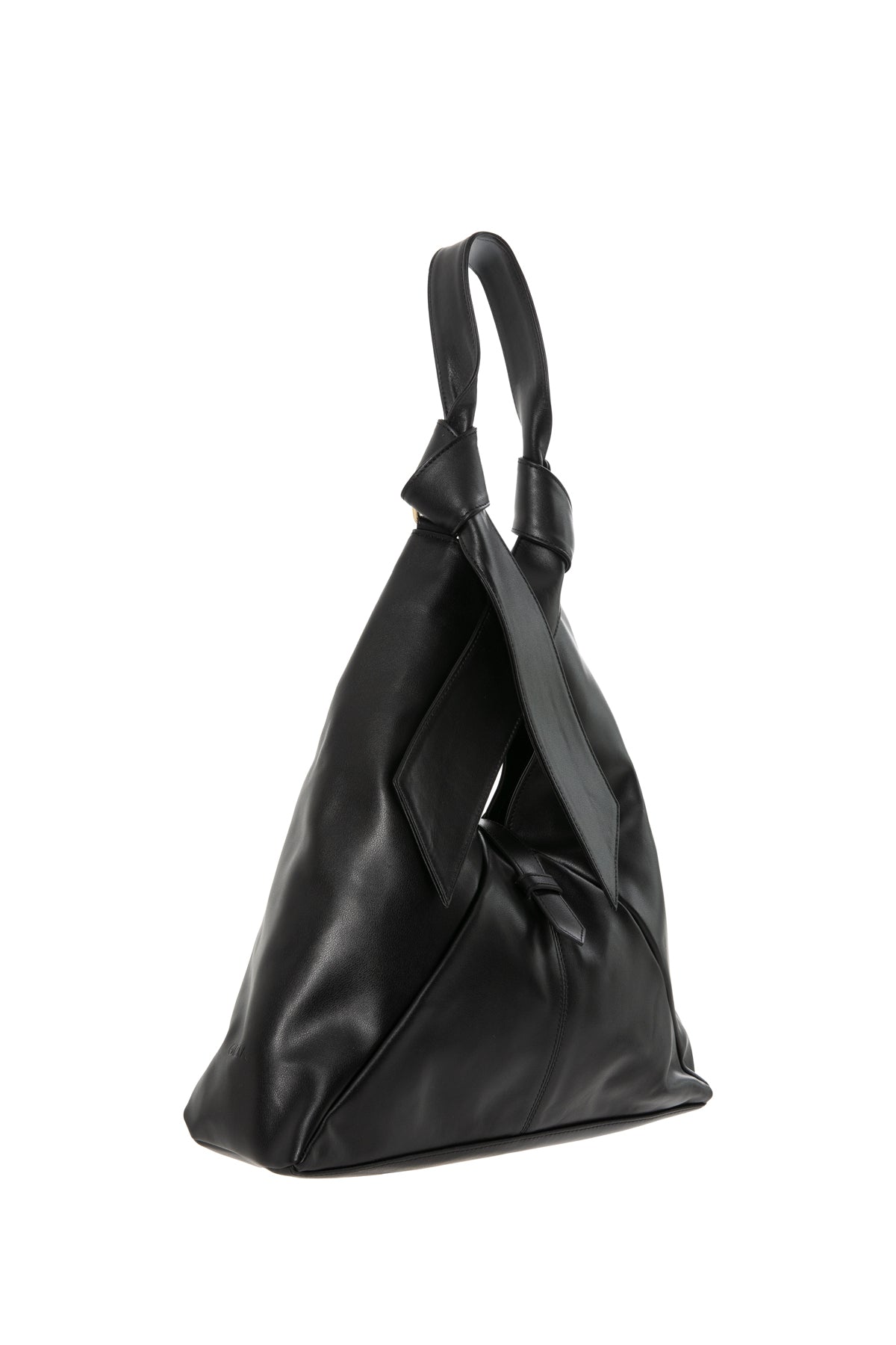 Bağlama Detaylı Deri Omuz Çantası