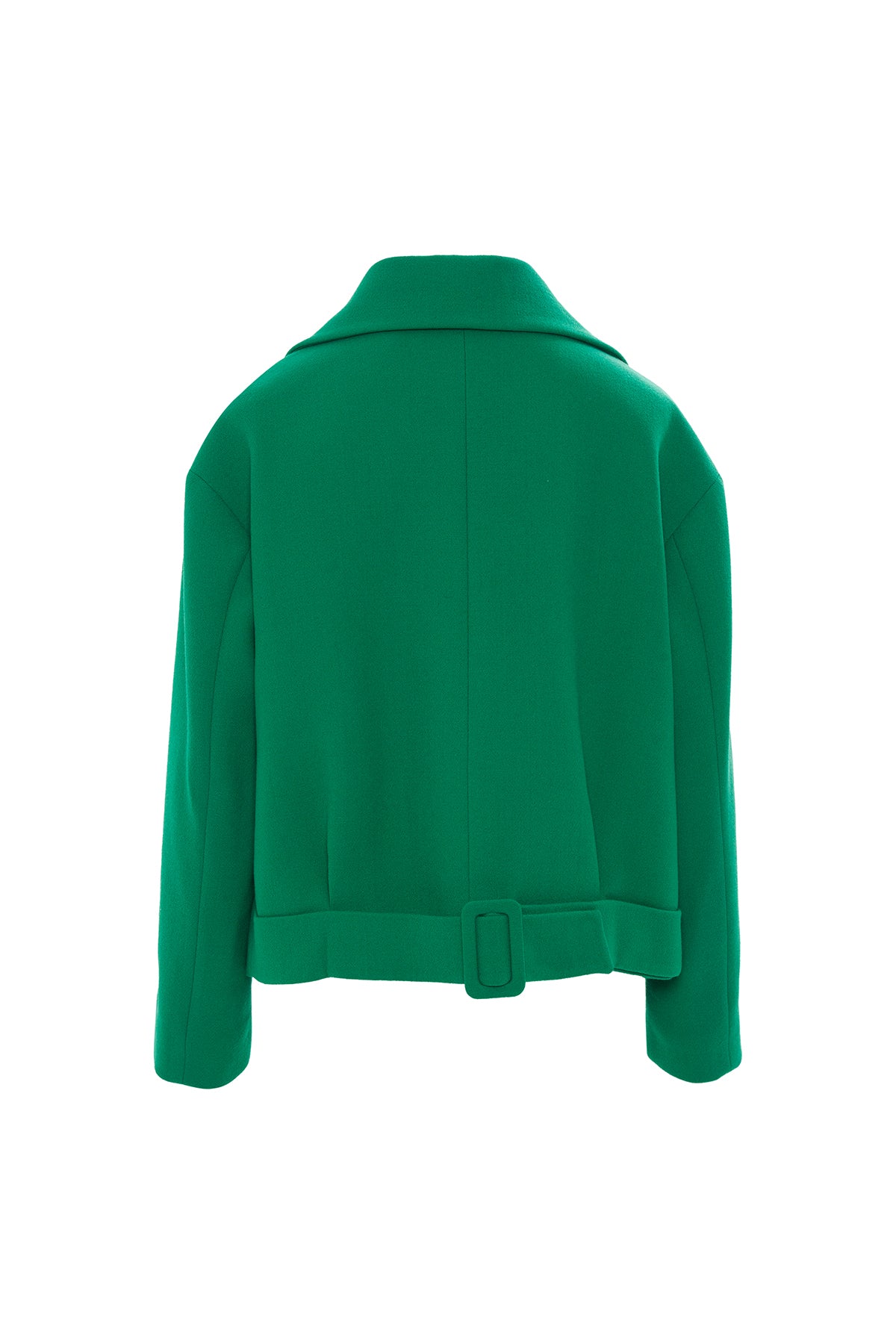 Etek Ucu Tokalı Kısa Kaşe Kaban