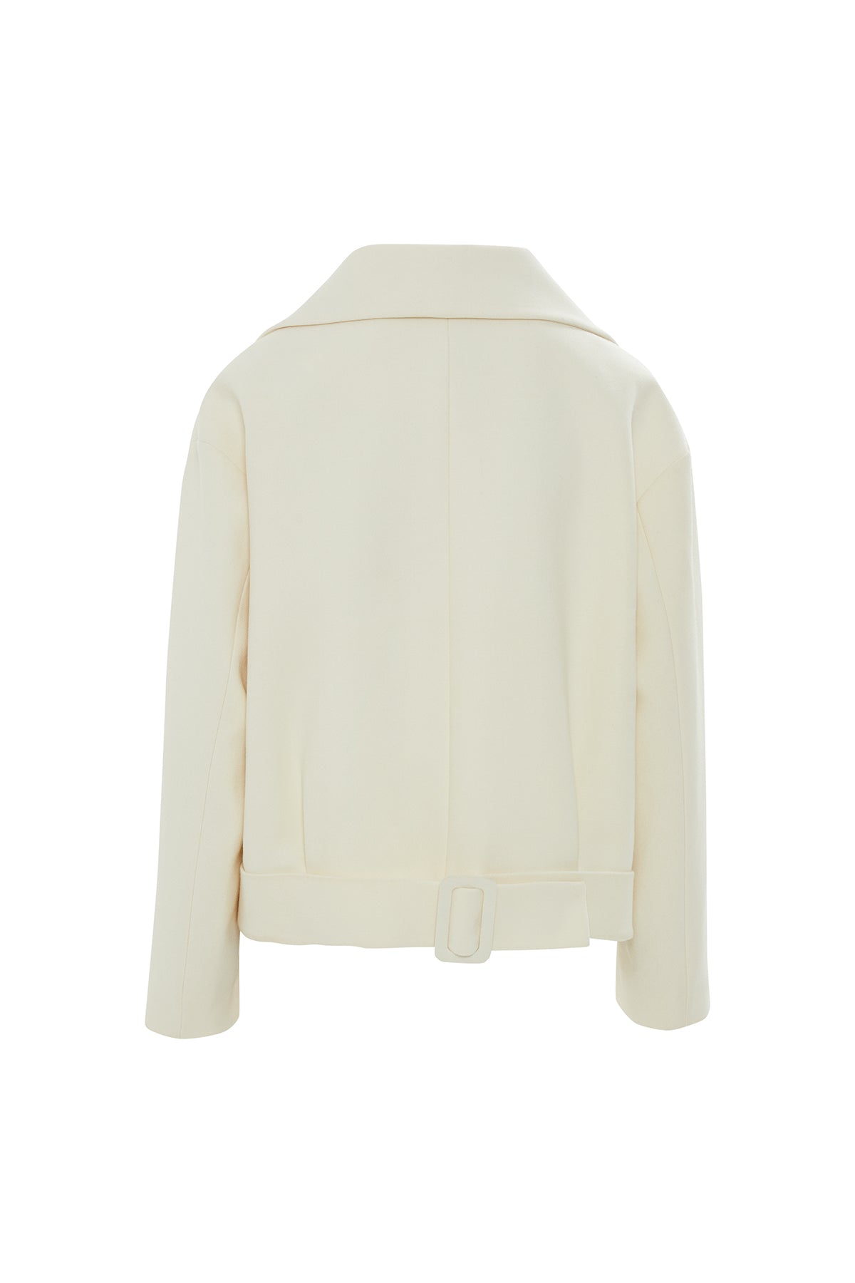 Etek Ucu Tokalı Kısa Kaşe Kaban