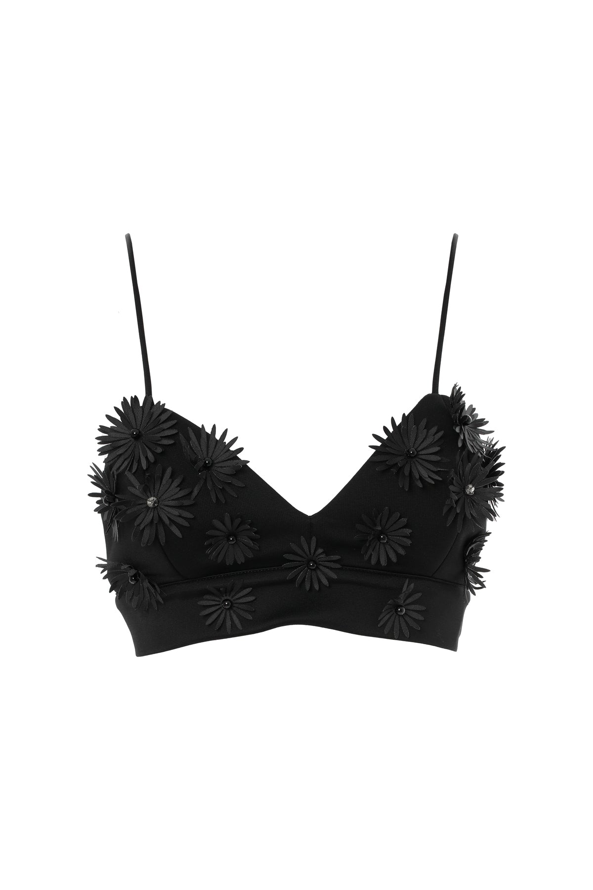 Lazer Kesim Askılı Çiçekli Büstiyer