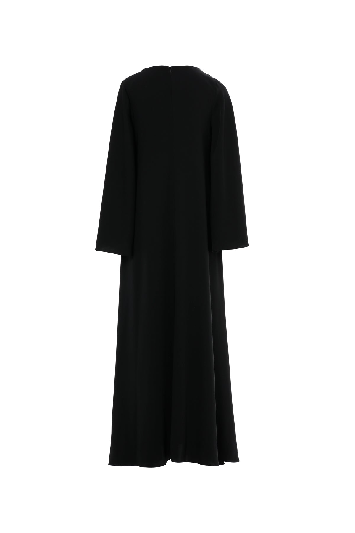 Pencere Detaylı İşlemeli Uzun Elbise