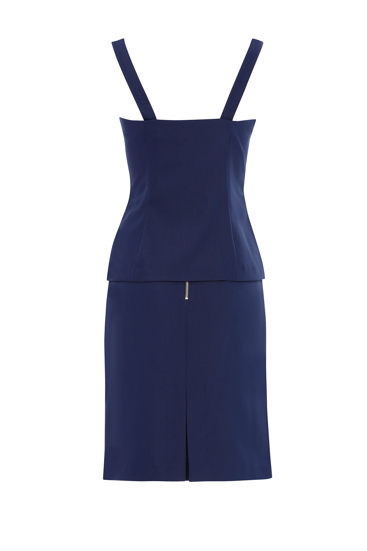 Kruvaze Kapamalı Yelek Ve Kalem Etekli Takım