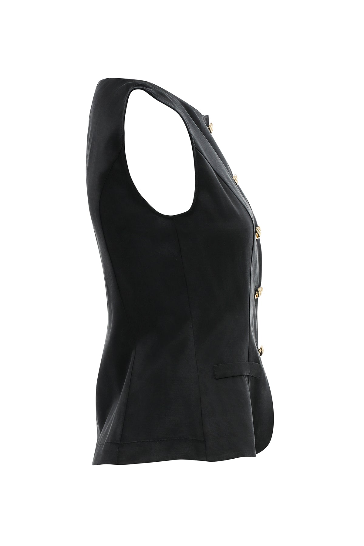 Süs Cepli Kolsuz Bluz