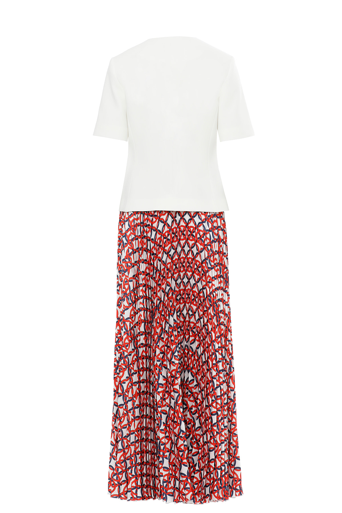 Yarım Kollu Ceket Ve Pliseli Etekli Takım