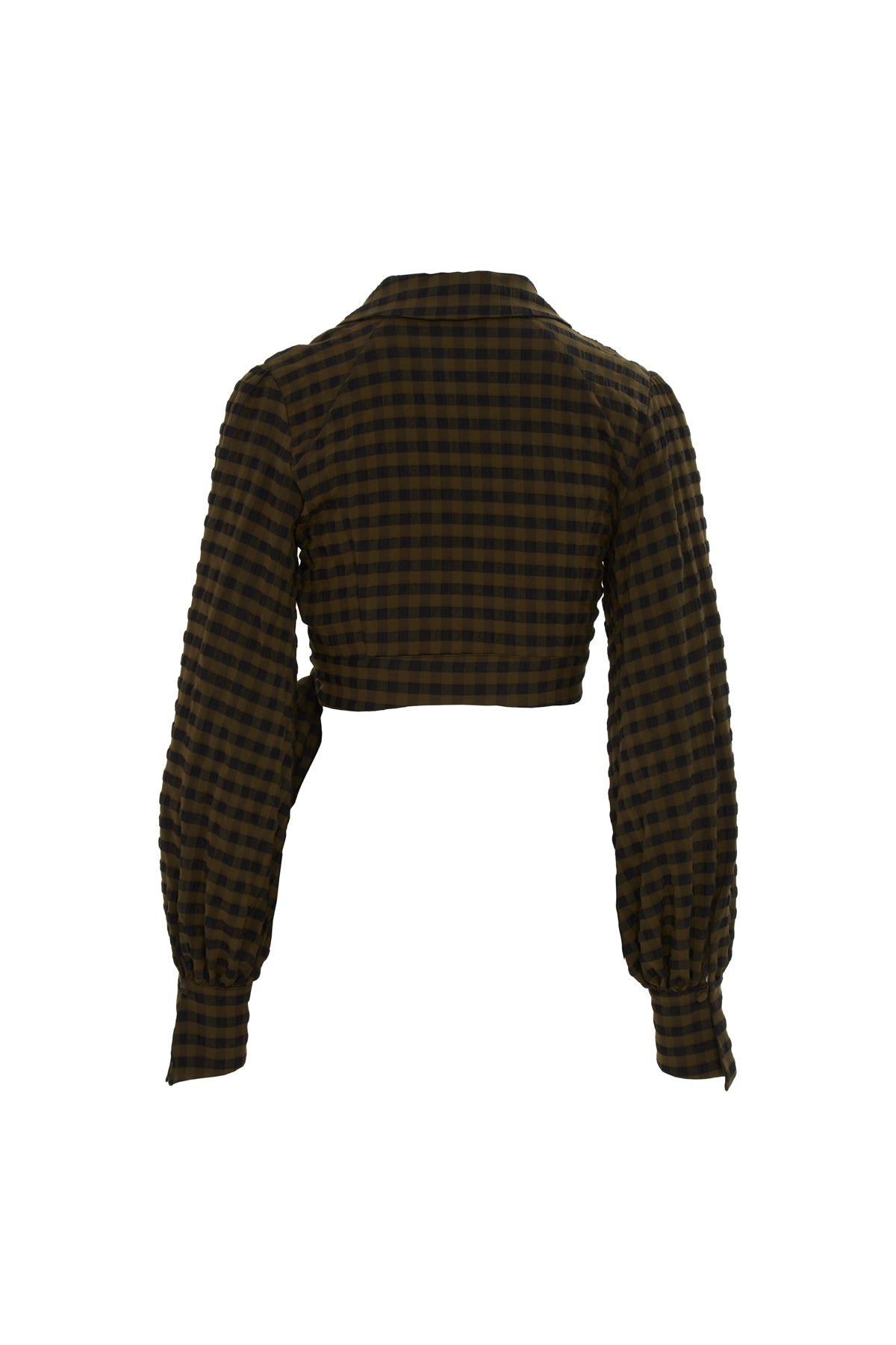 Ekose Desenli Bağlamalı Crop