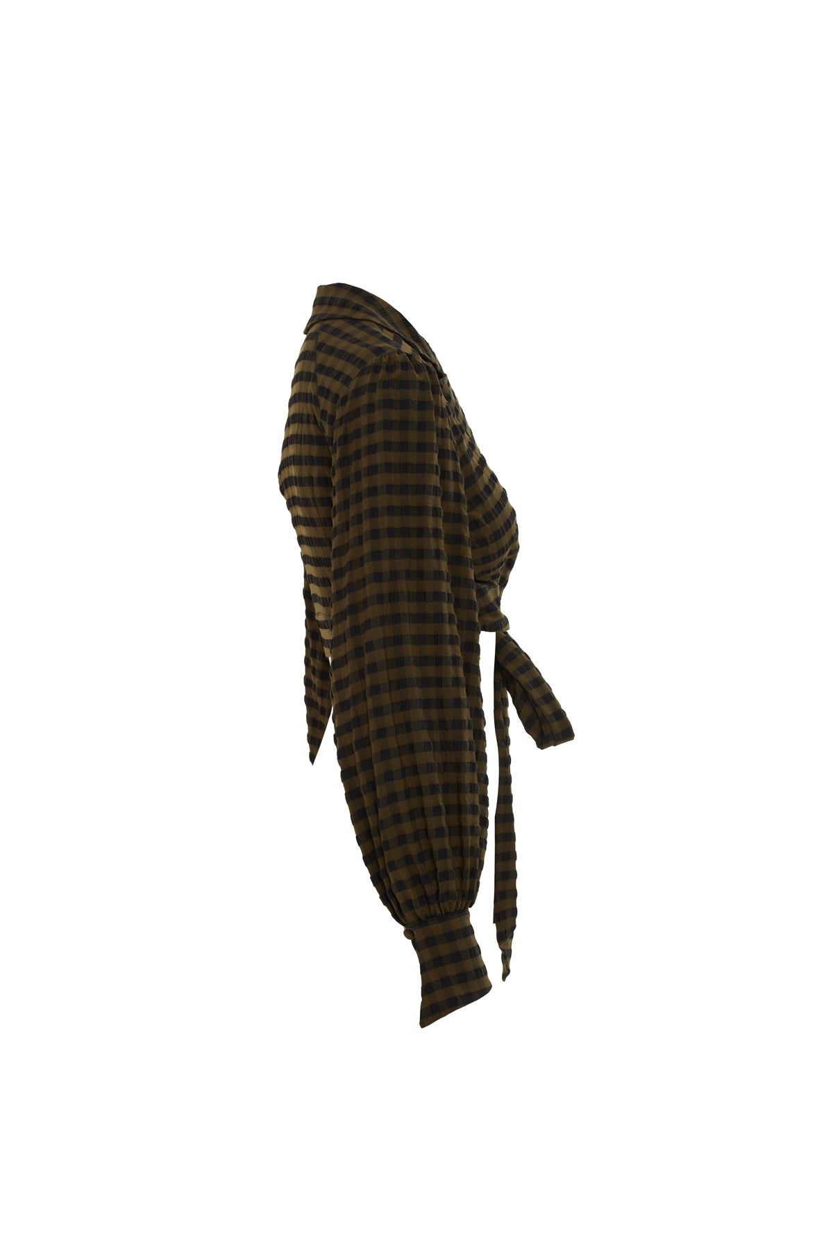 Ekose Desenli Bağlamalı Crop