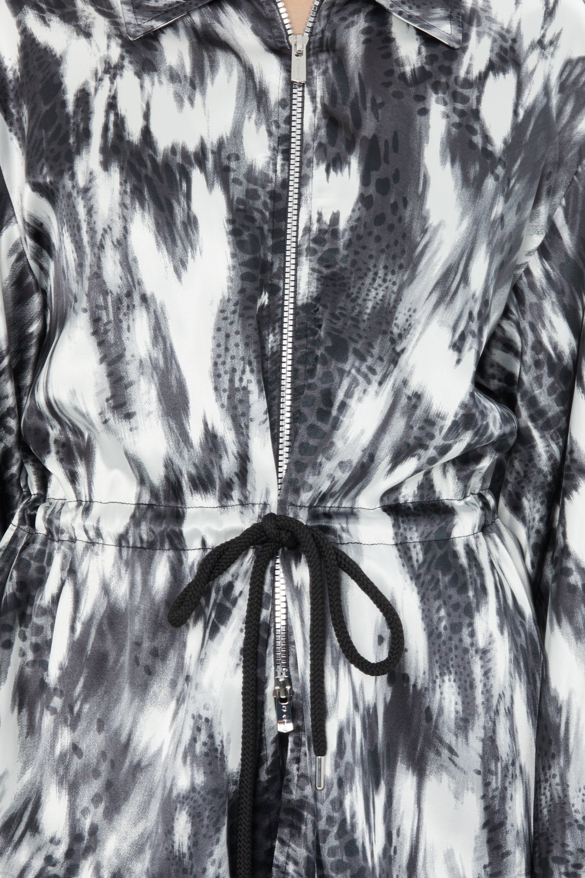 Kolları Büzgülü Desenli Salaş Kadın Takım