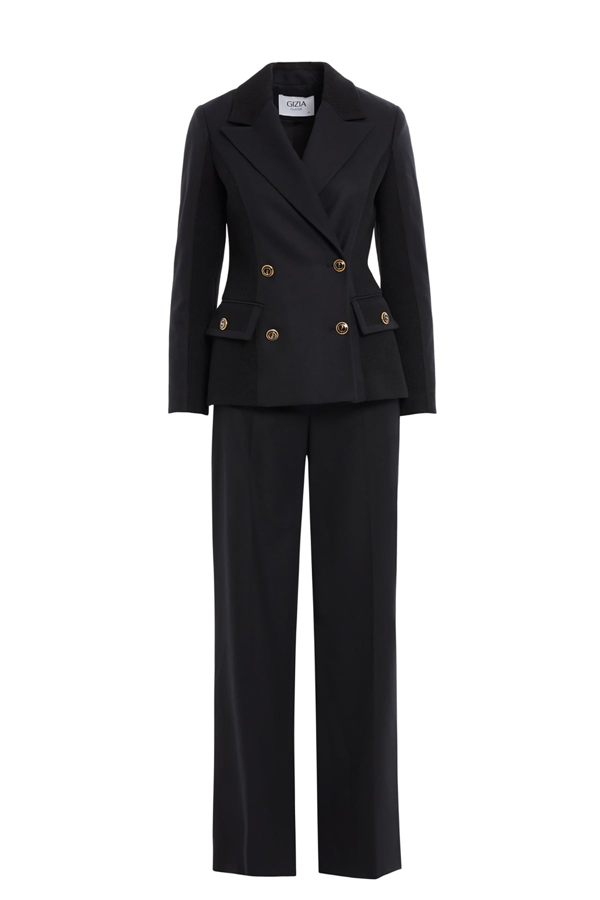 Gold Düğme Detaylı Ceket ve Pantolon Takım