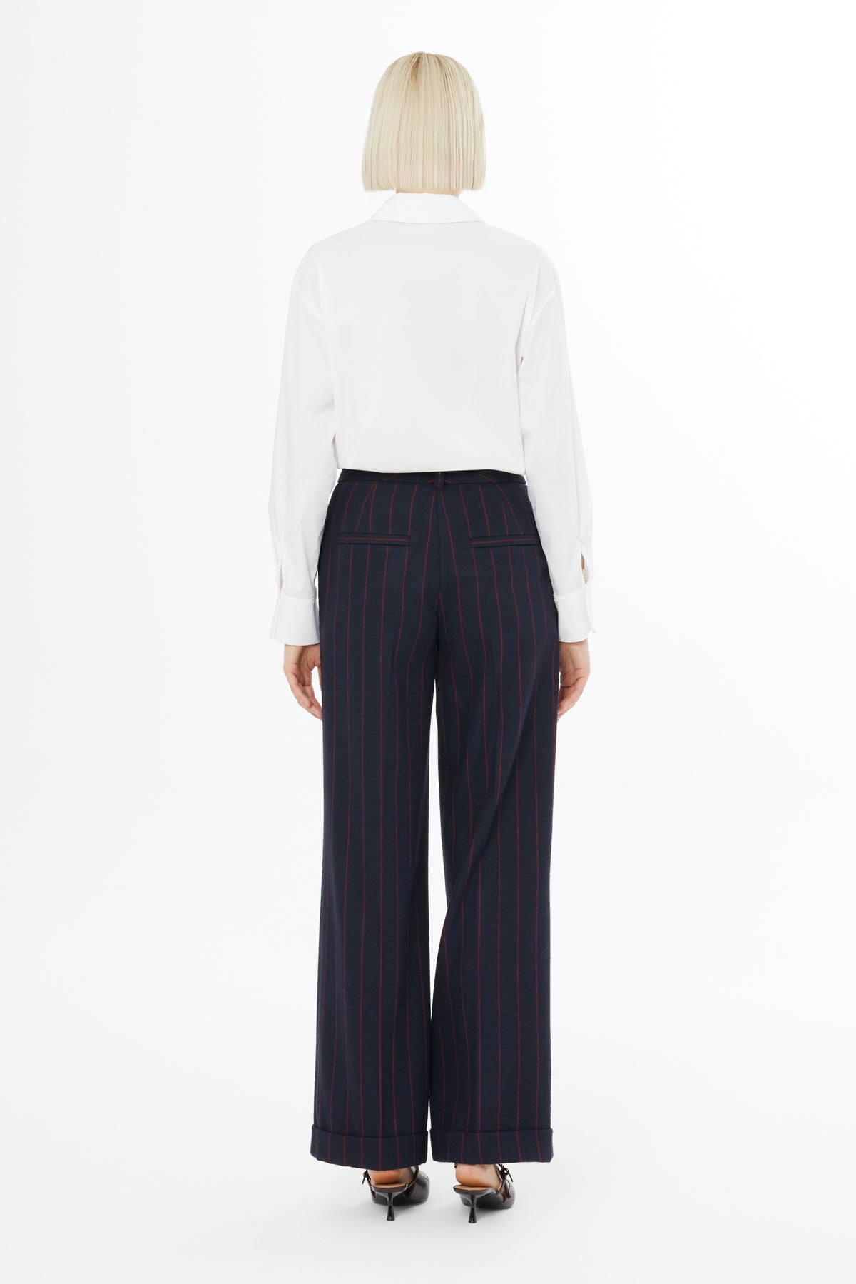 Fermuar Ve Agraf Kapamalı Duble Paçalı Pantolon