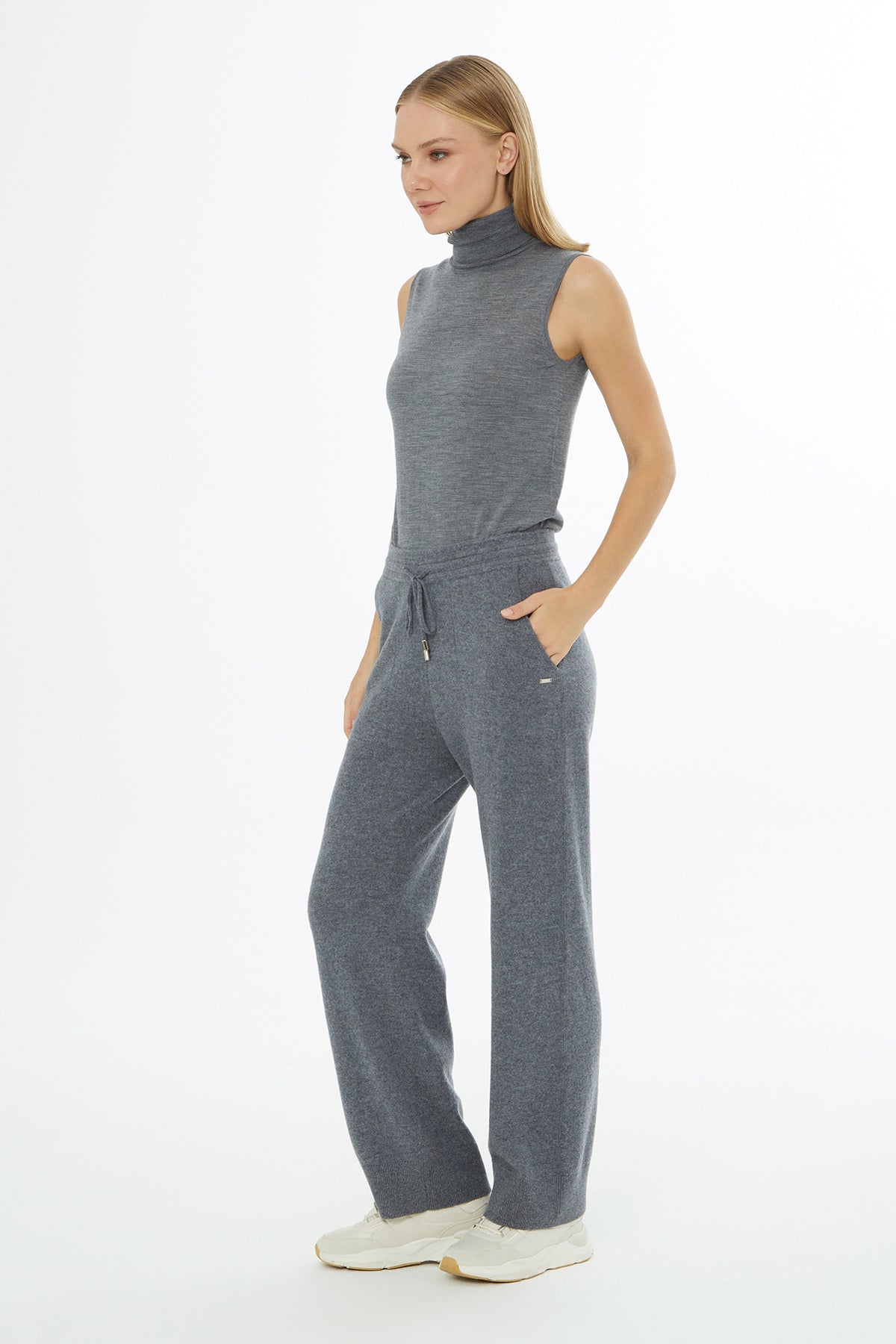 Beli Lastikli Triko Pantolon