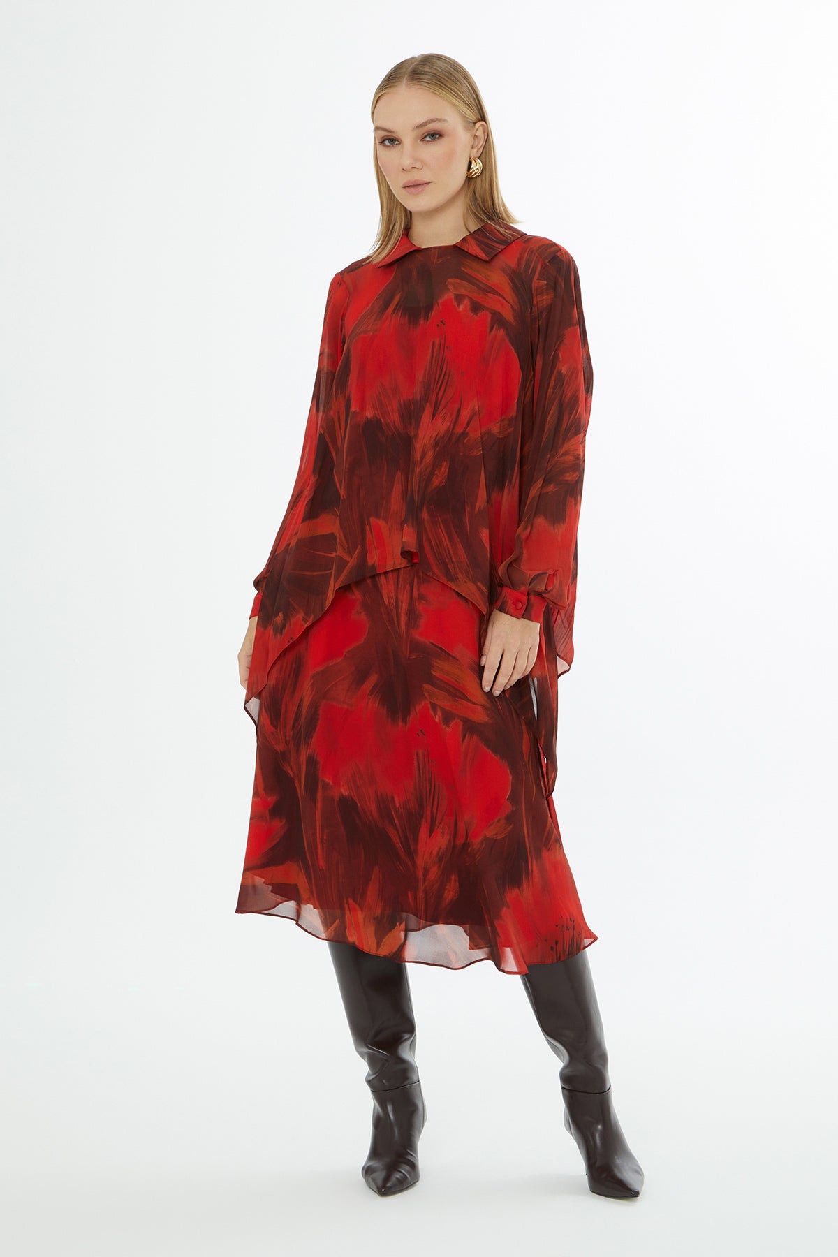 İç Atletli Bluz Desenli Bluz