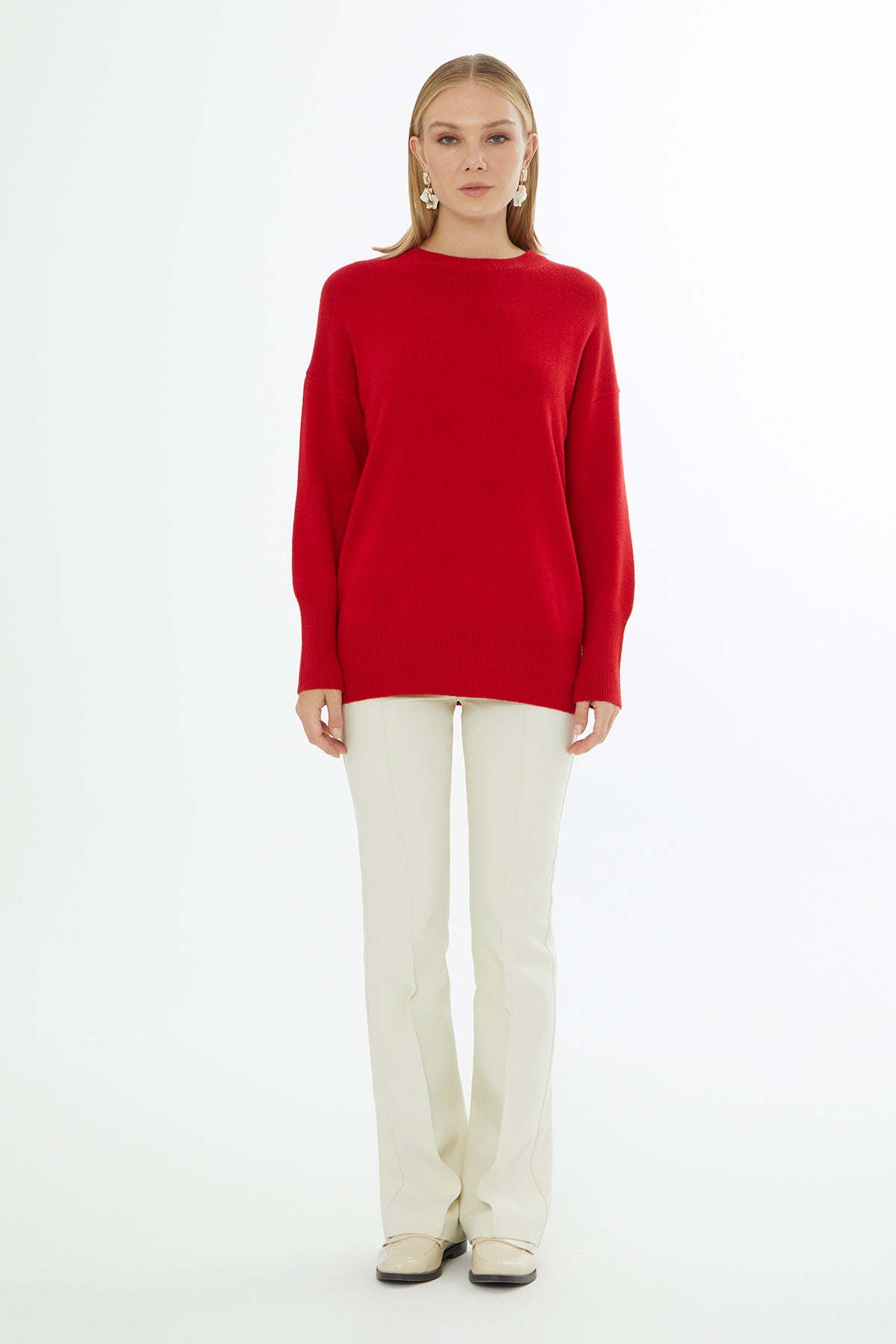 Yuvarlak Yaka Uzun Kol Kazak