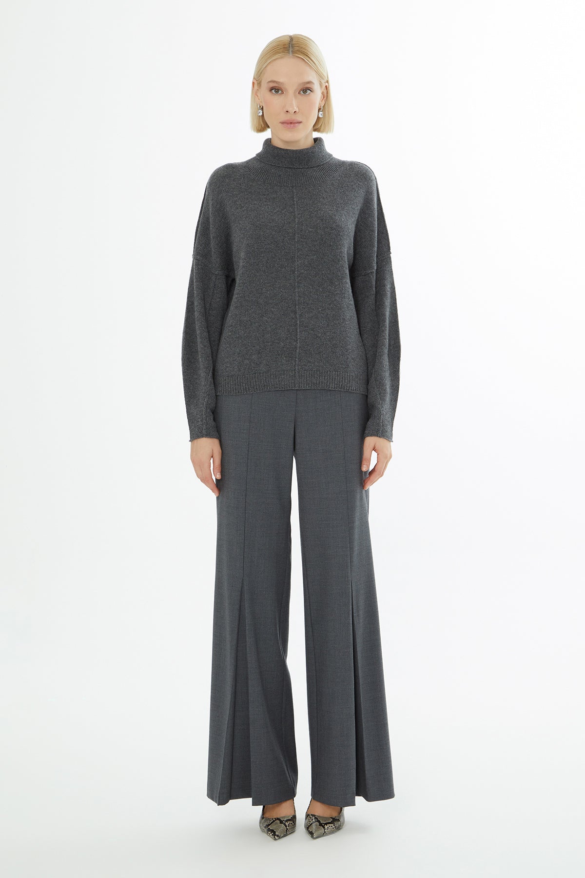 Boğazlı Uzun Kollu Kazak