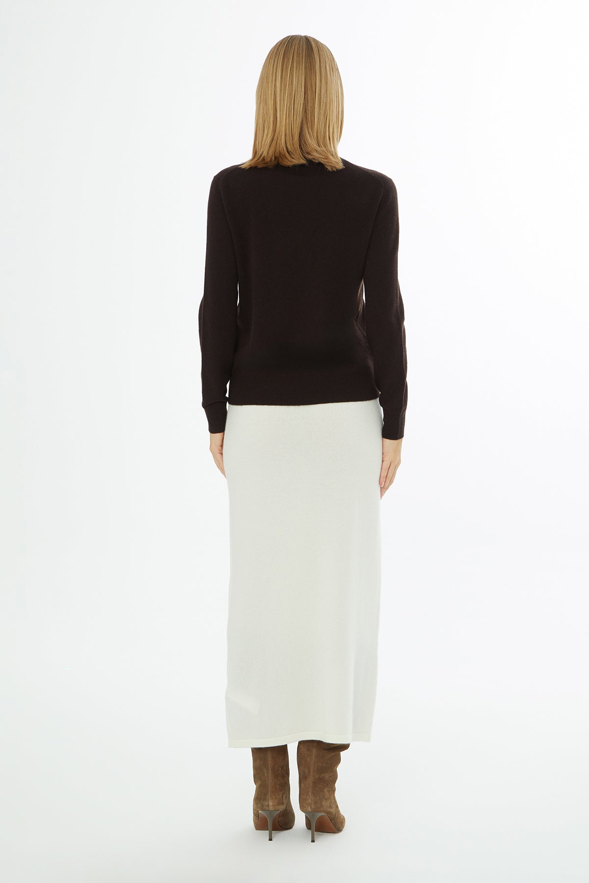 Boğazlı Uzun Kollu Triko Kazak