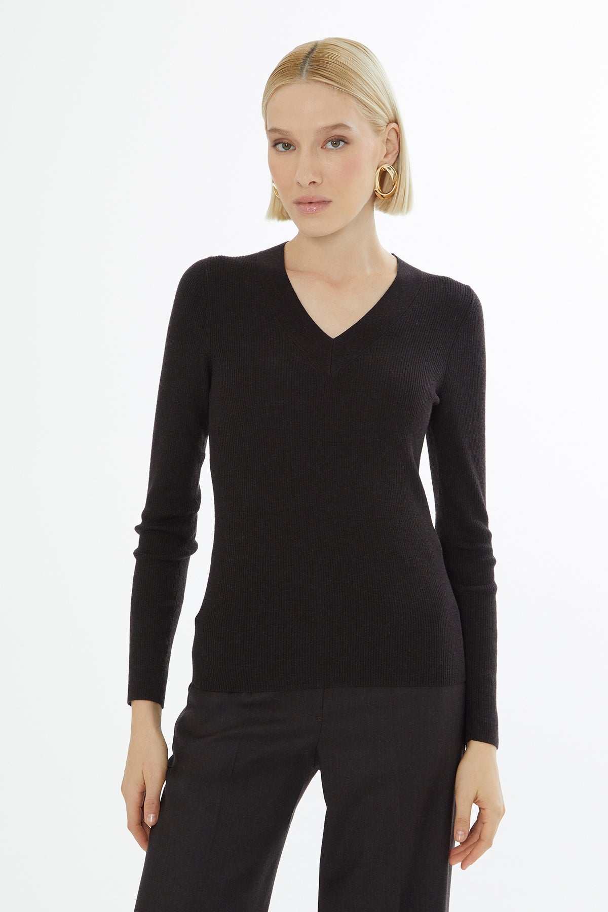 V Yaka Uzun Kollu Bluz