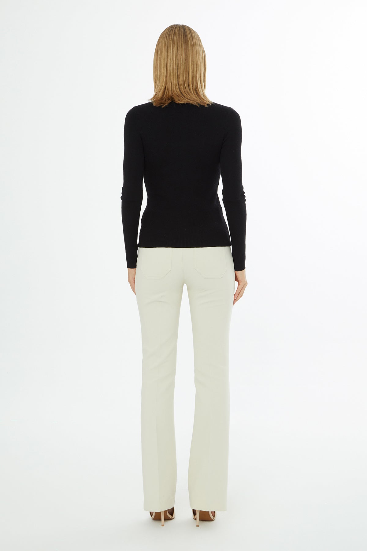 Boğazlı Kadın Siyah Triko Kazak