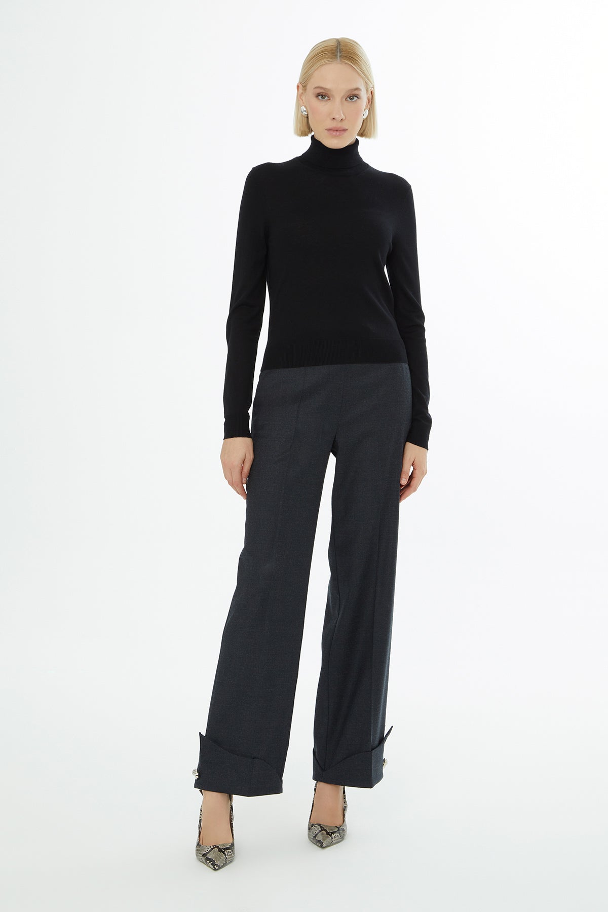 Boğazlı Triko Kazak