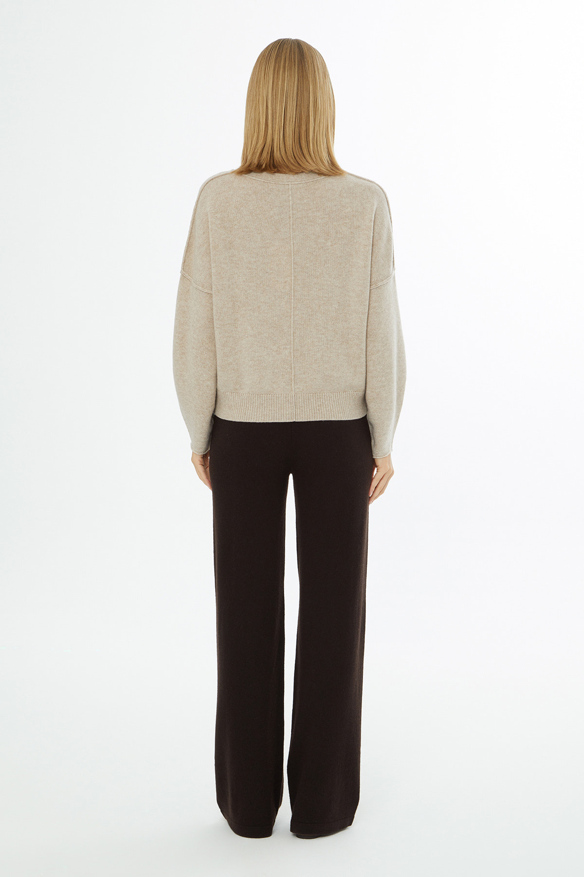 V Yaka Düğme Kapamalıuzun Kollu Hırka