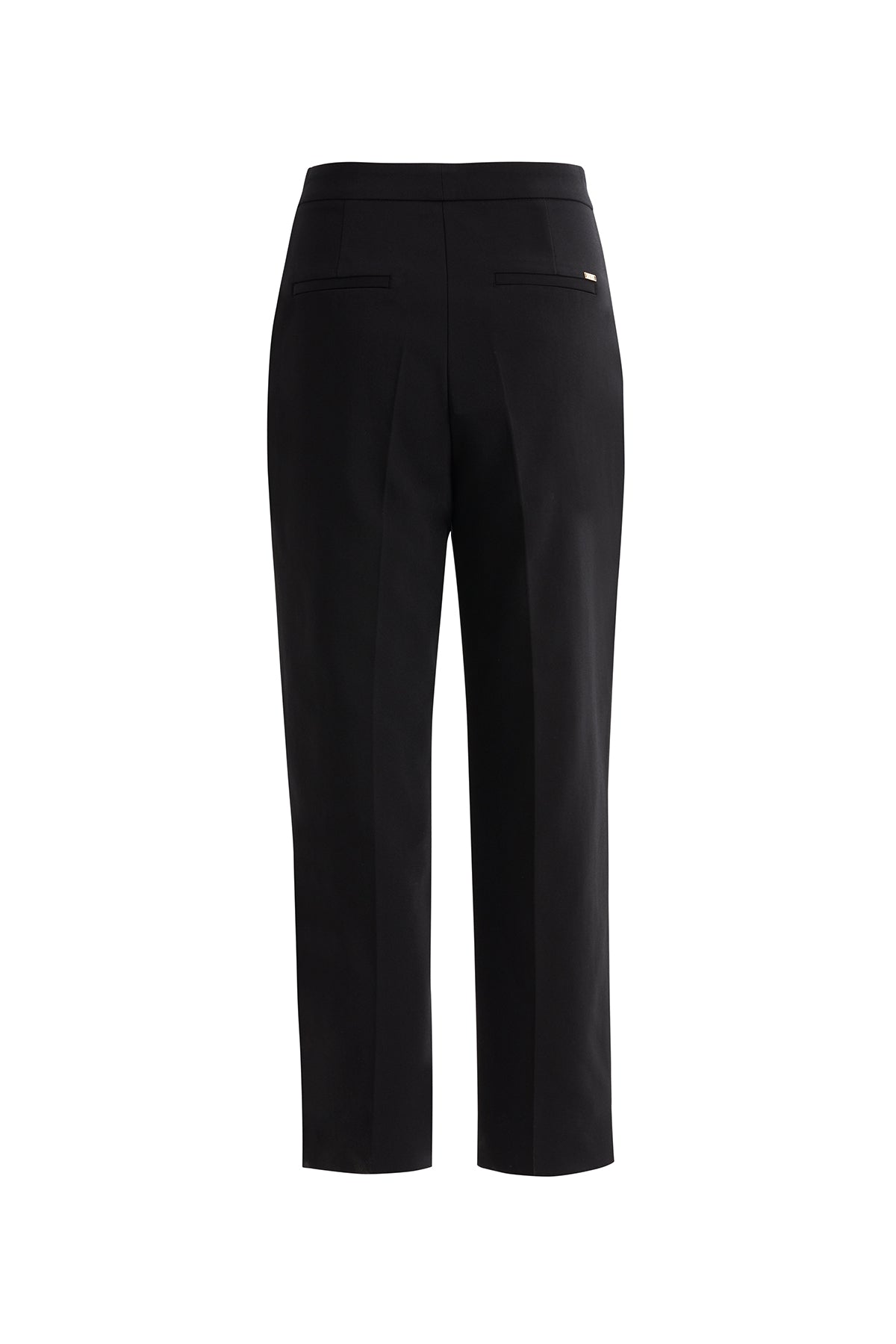 Fermuarlı Logolu Siyah Havuç Pantolon