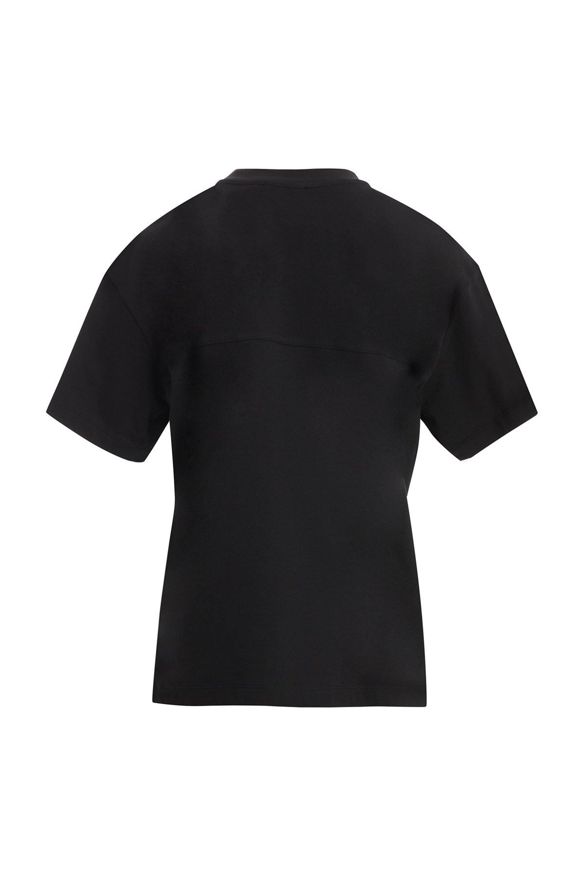 Şerit Taş Detaylı Siyah T-Shirt