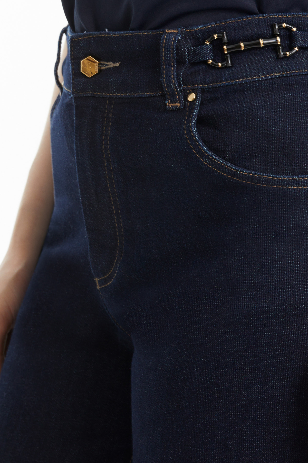 Double Paça Bel Lastikli Jean Pantolon