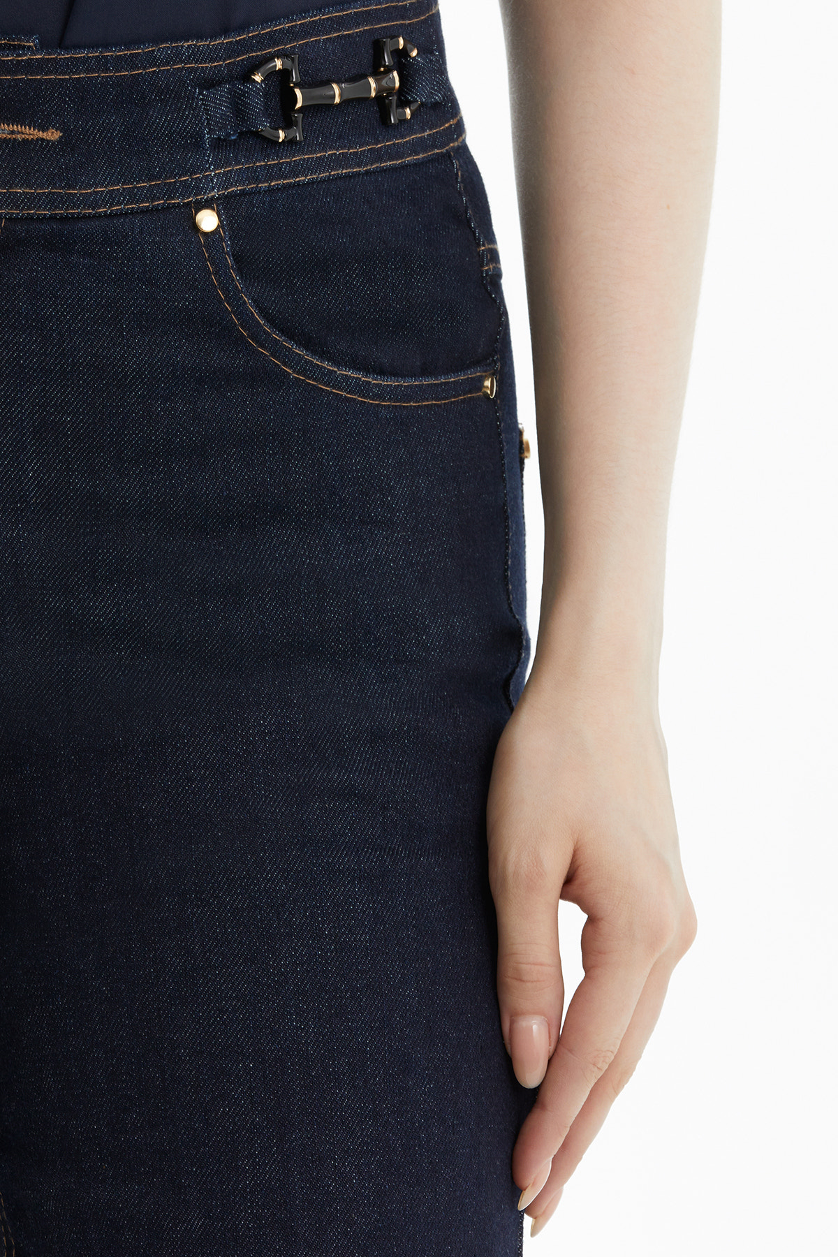 Flare Lacivert Jean Pantolon