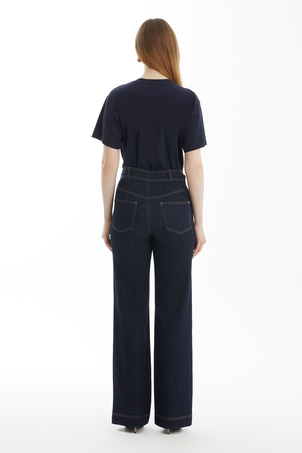 Flare Lacivert Jean Pantolon